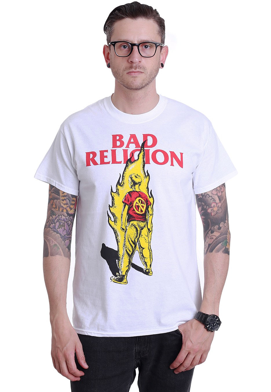 Bad Religion - Boy On Fire White - T-Shirt | Men-Image