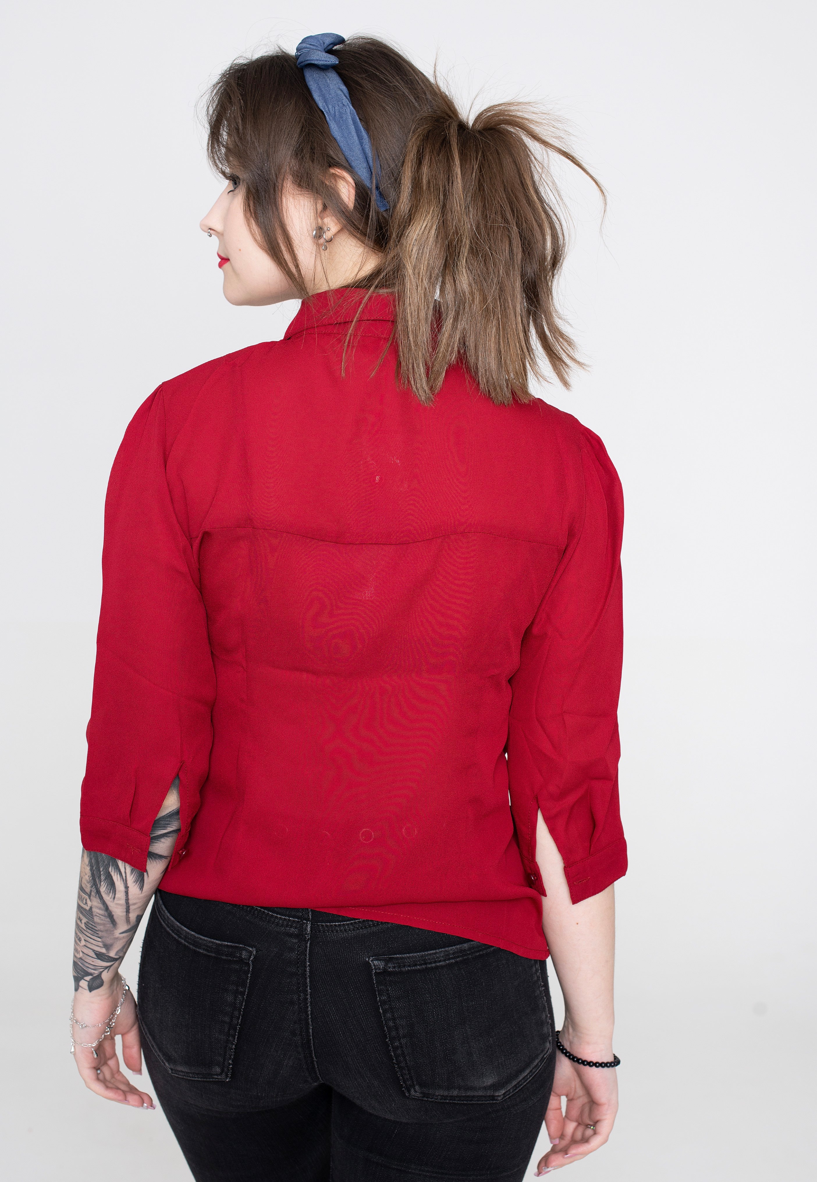 Banned Apparel - Foxy Burgundy - Blouse | Women-Image