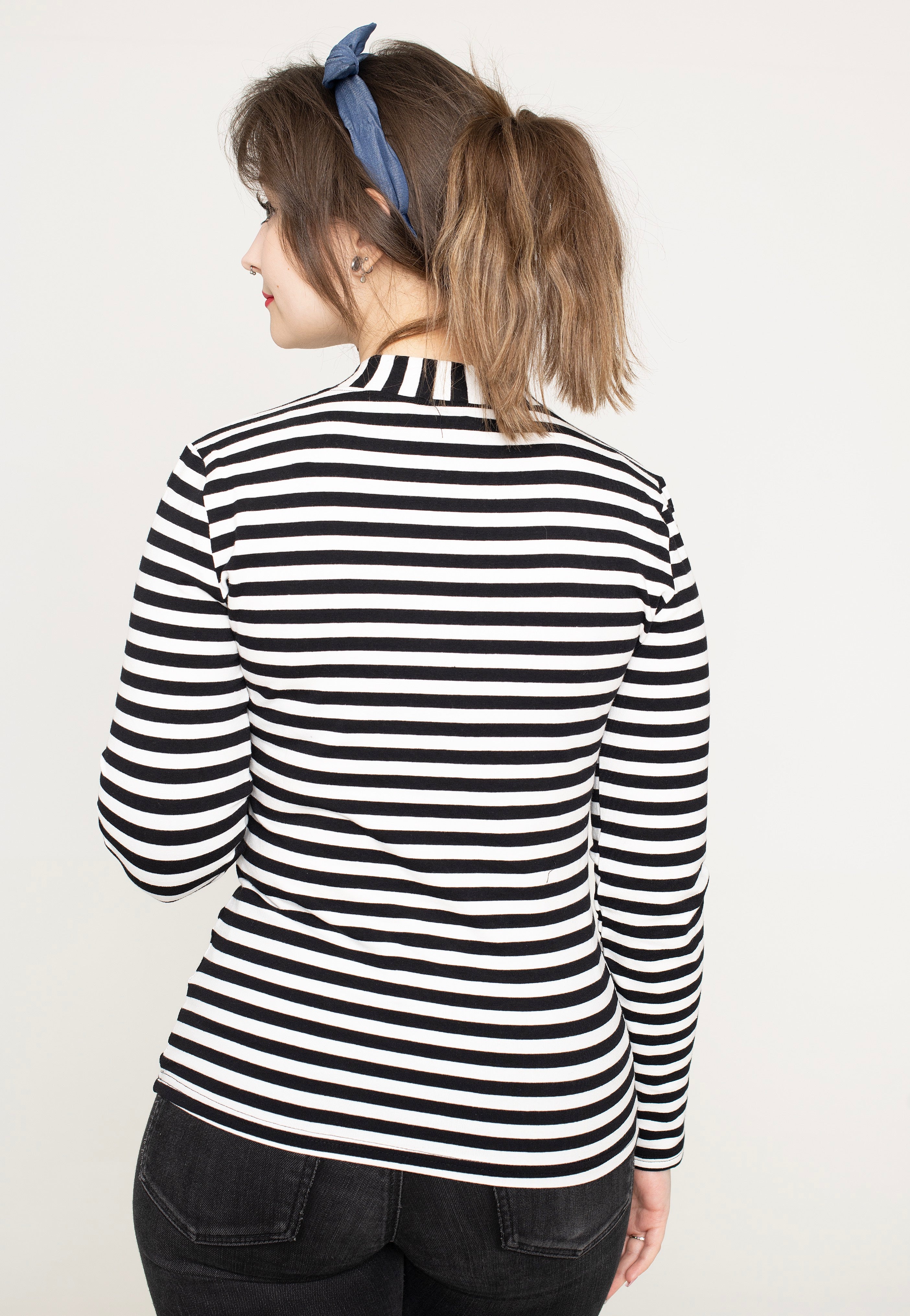 Banned Apparel - Spooks & Stripes Black - Longsleeve | Women-Image