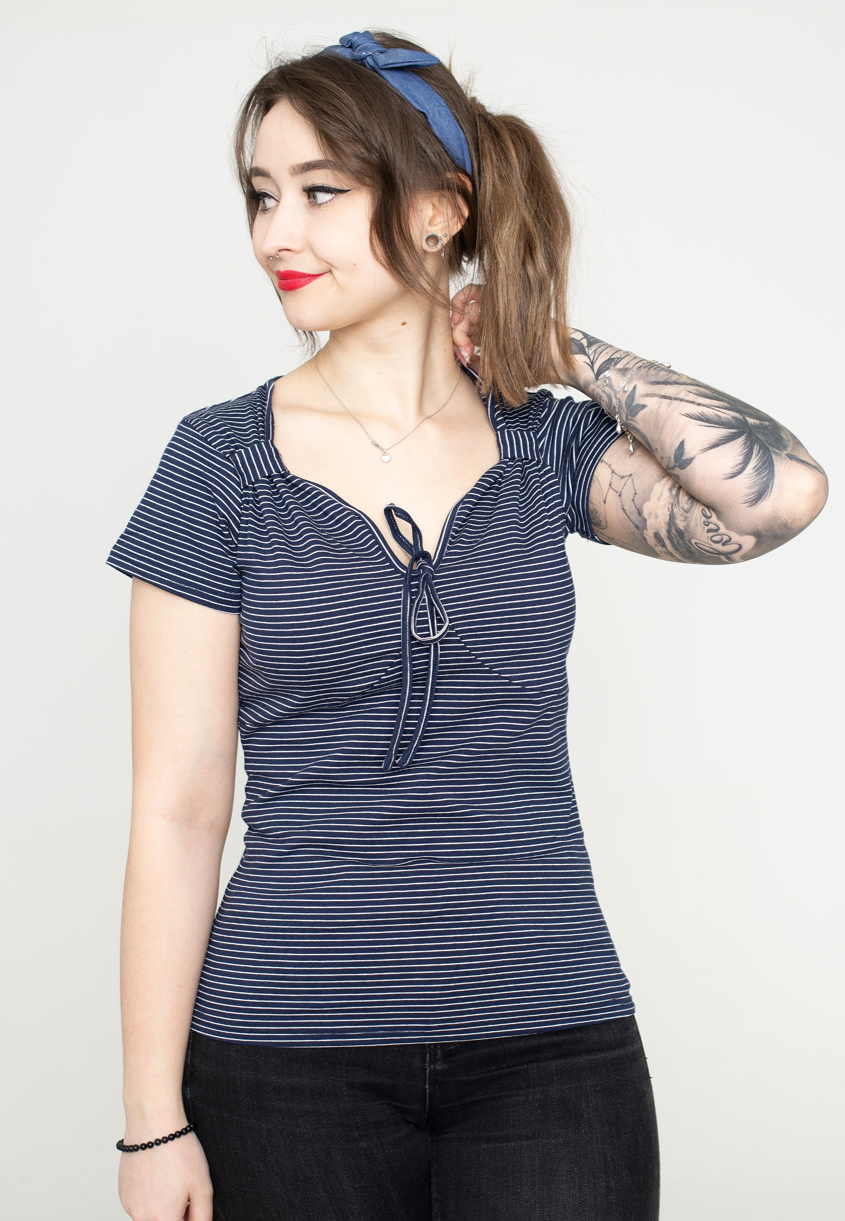 Banned Apparel - Danni Navy - Top | Women-Image