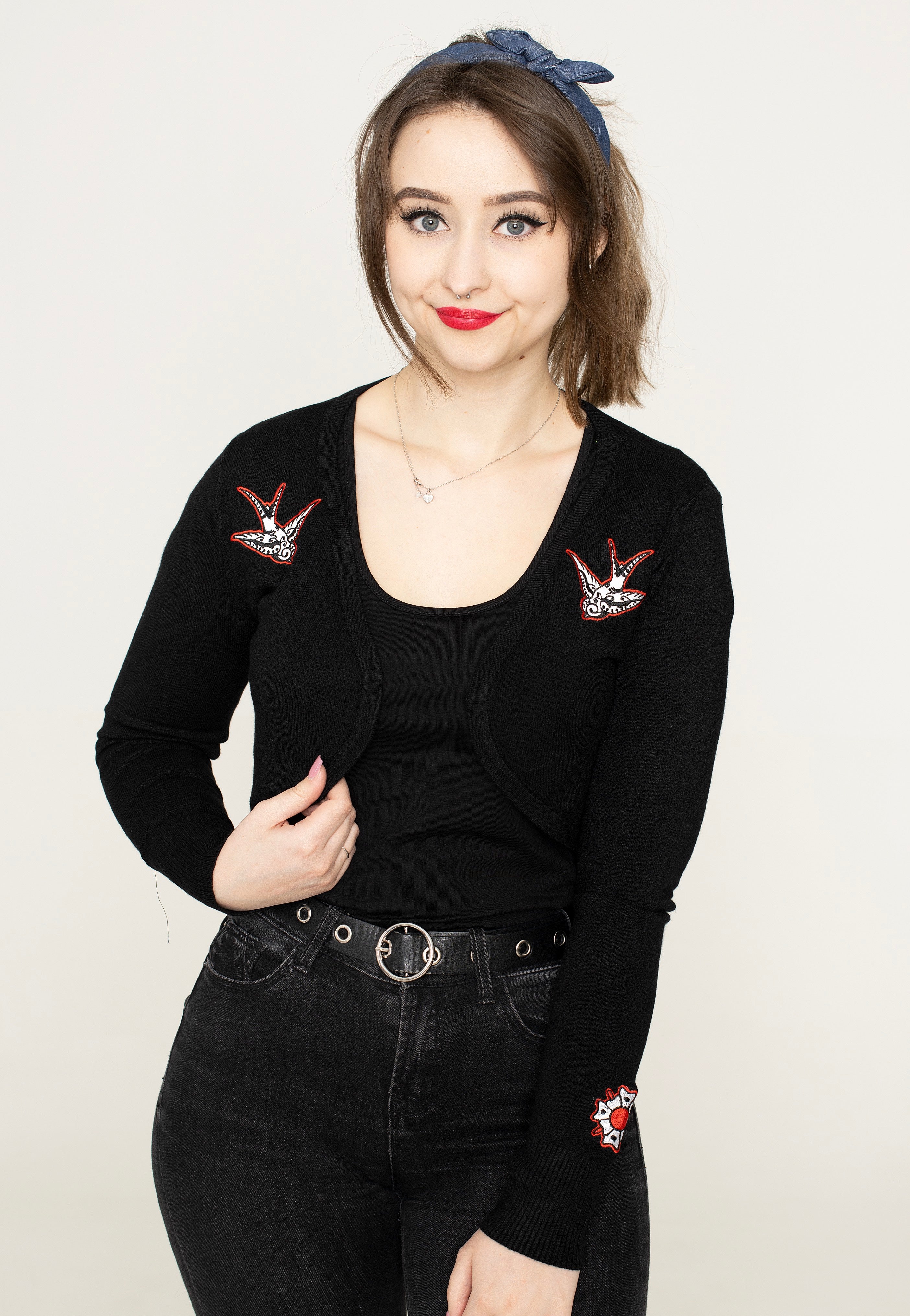 Banned Apparel - Swallows Black/White - Bolero | Women-Image