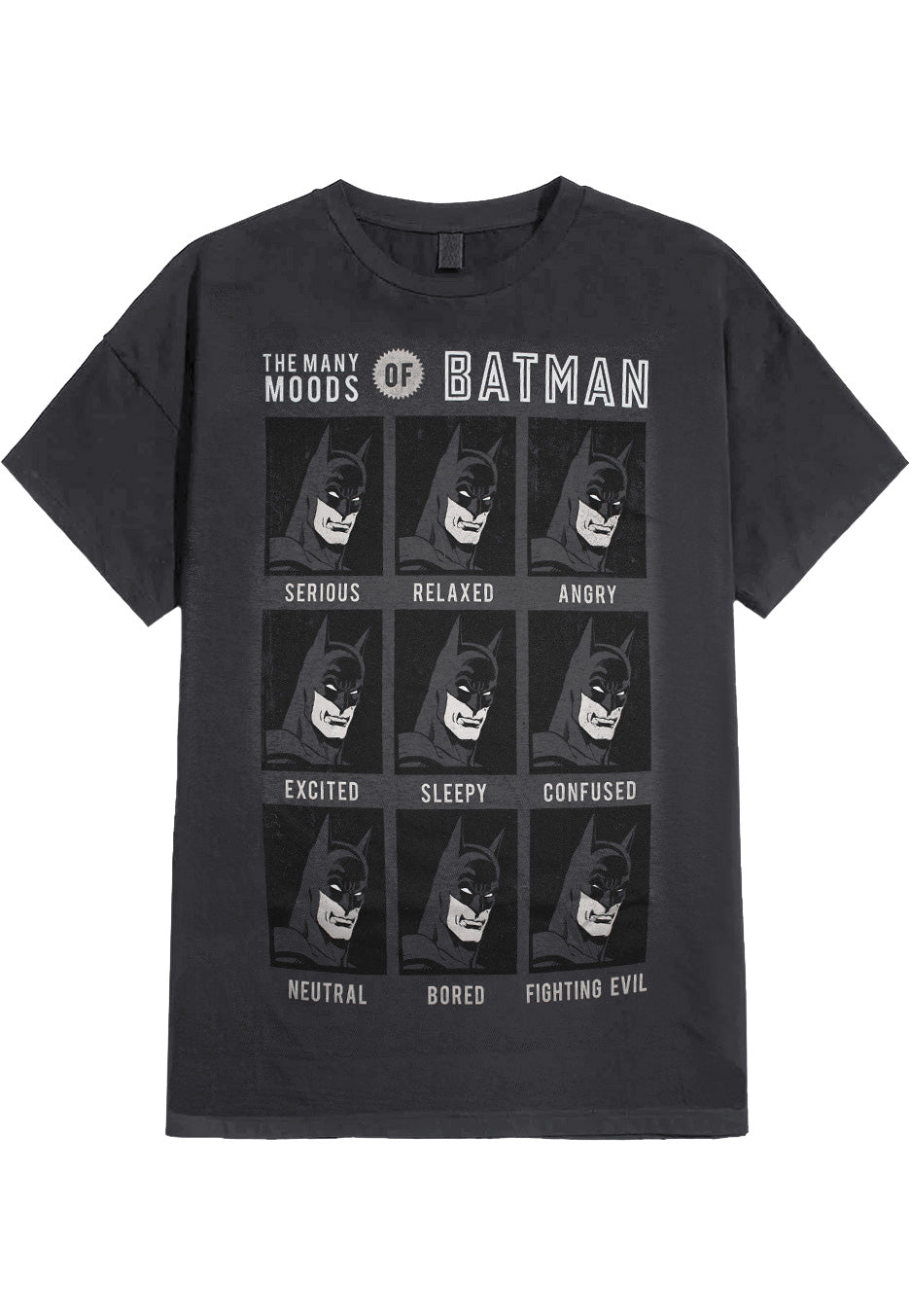 Batman - Emotions Of Batman Charcoal - T-Shirt | Neutral-Image