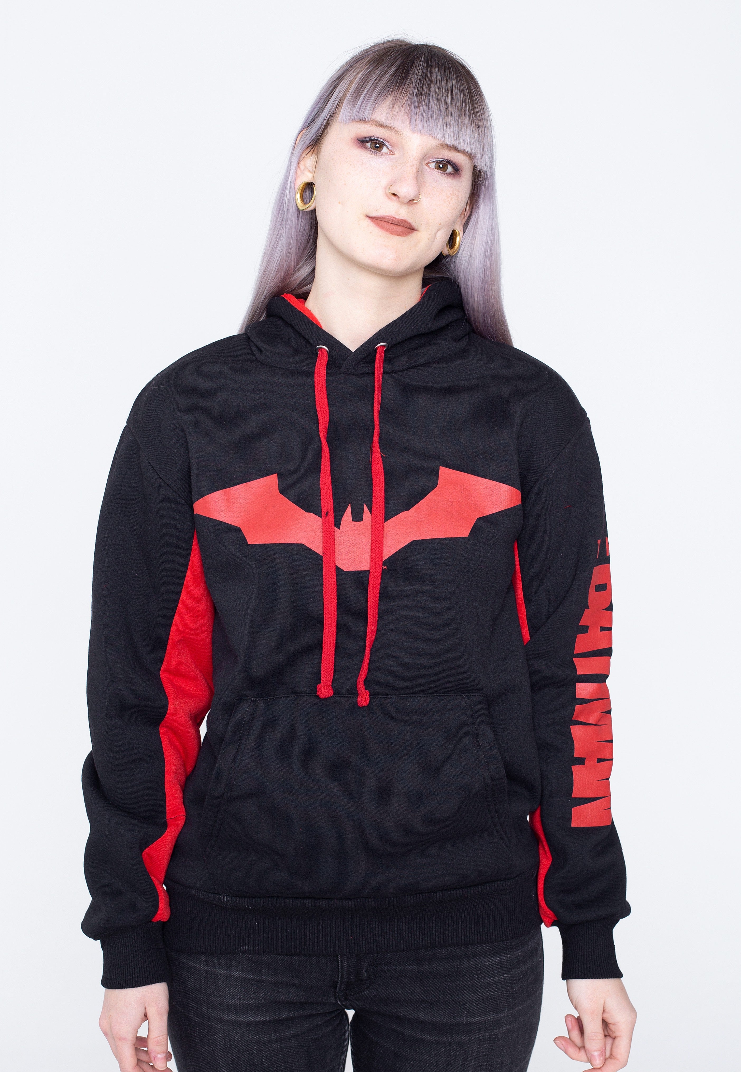 Batman - Icon And Text - Hoodie | Women-Image