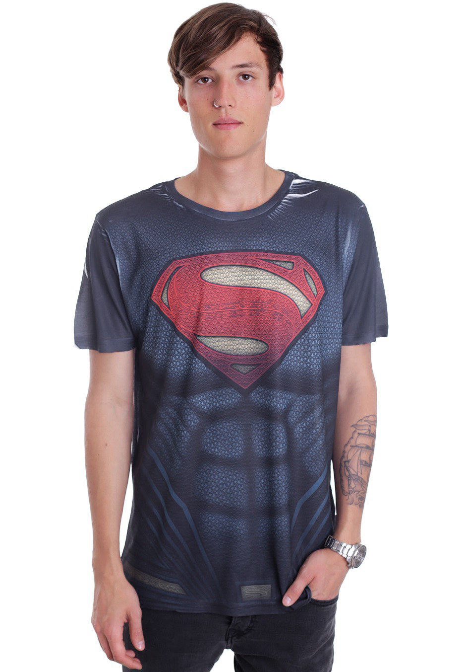 Batman v Superman - Superman Costume Allover - T-Shirt | Men-Image