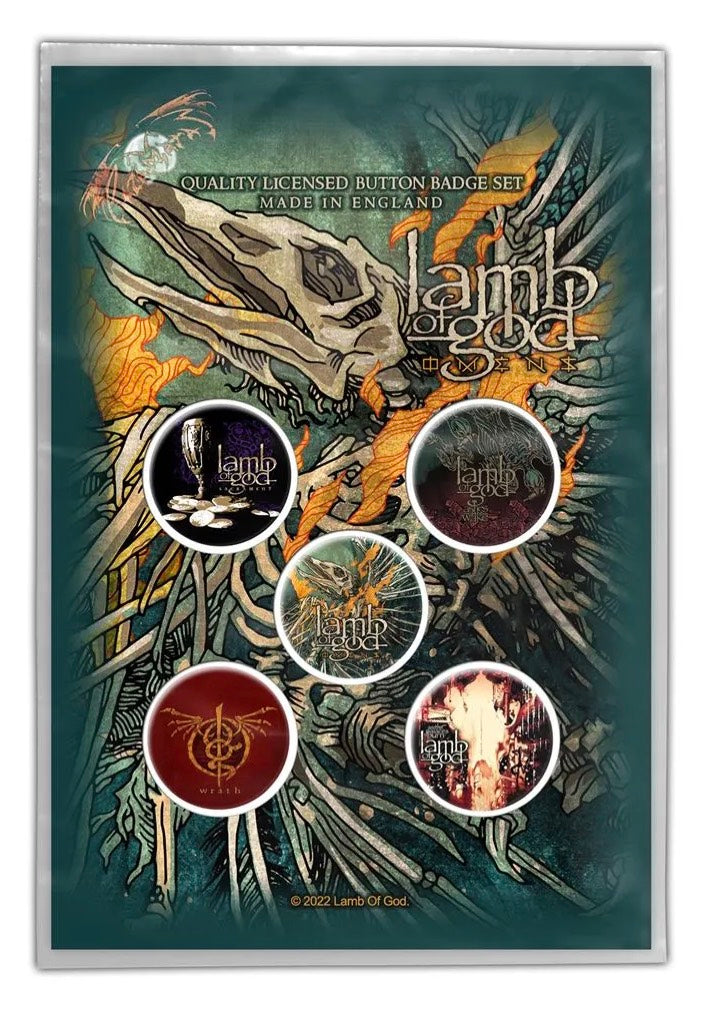 Lamb Of God - Omens - Button Set | Neutral-Image