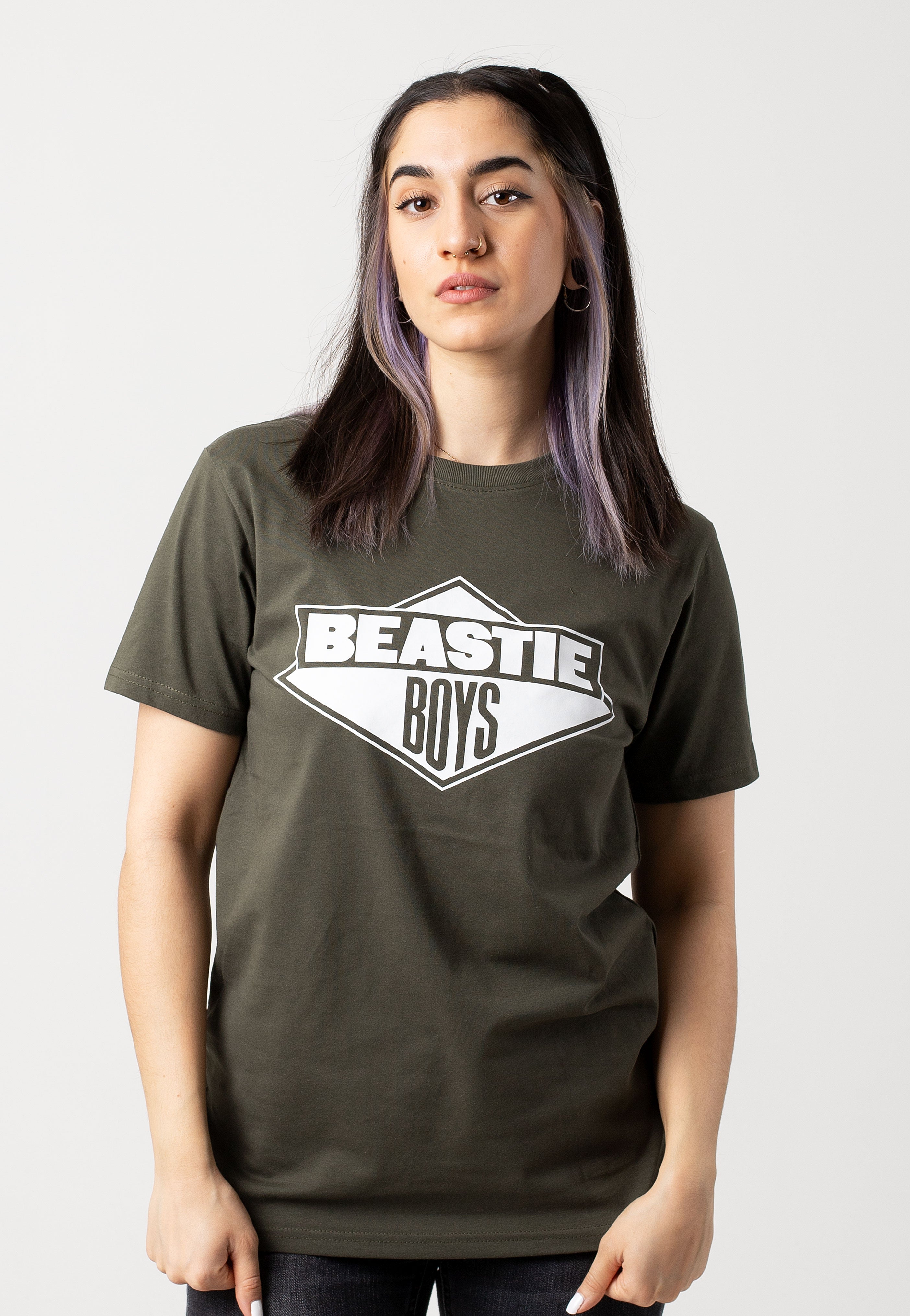 Beastie Boys - Black & White Logo Green - T-Shirt | Women-Image