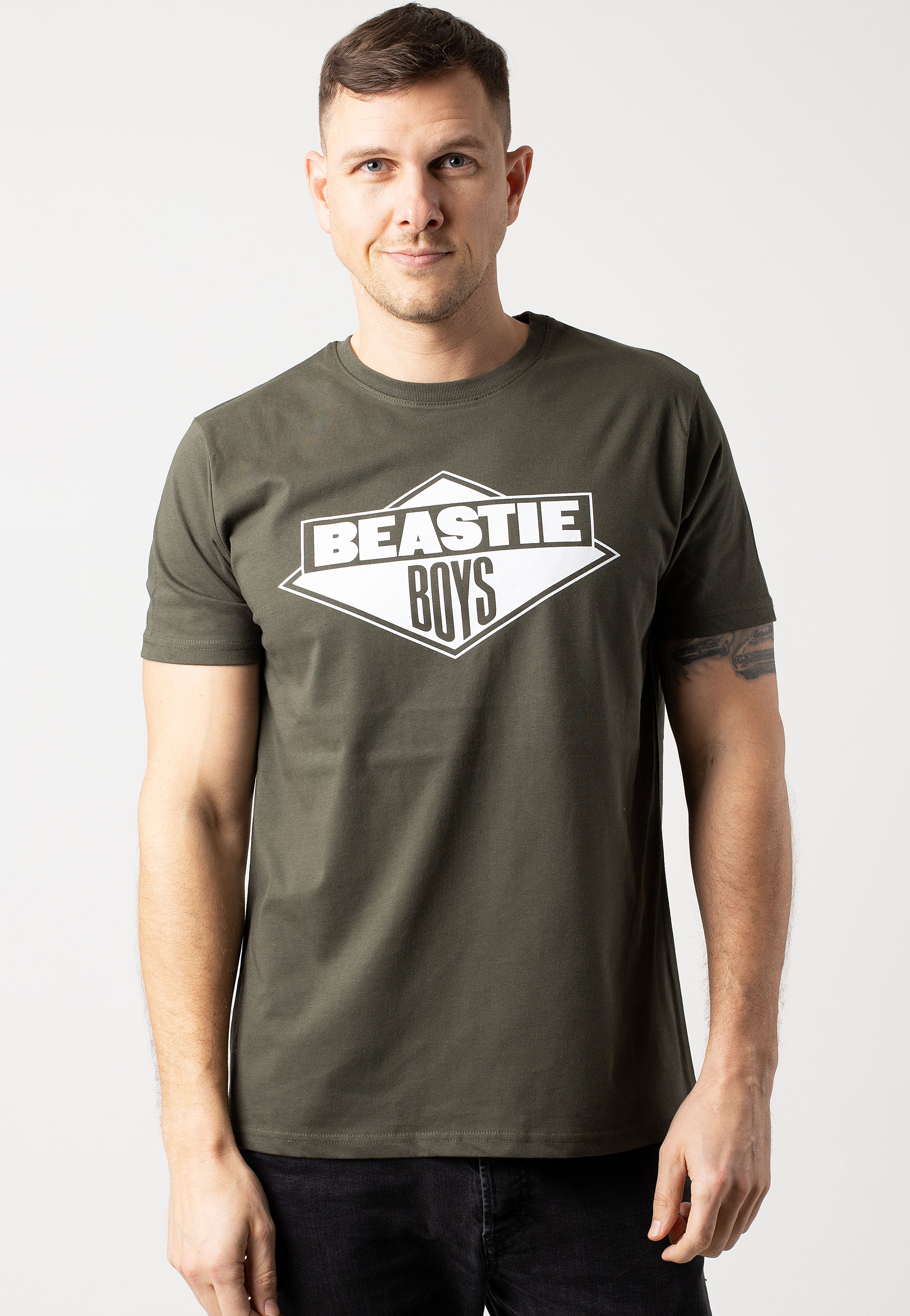 Beastie Boys - Black & White Logo Green - T-Shirt | Men-Image