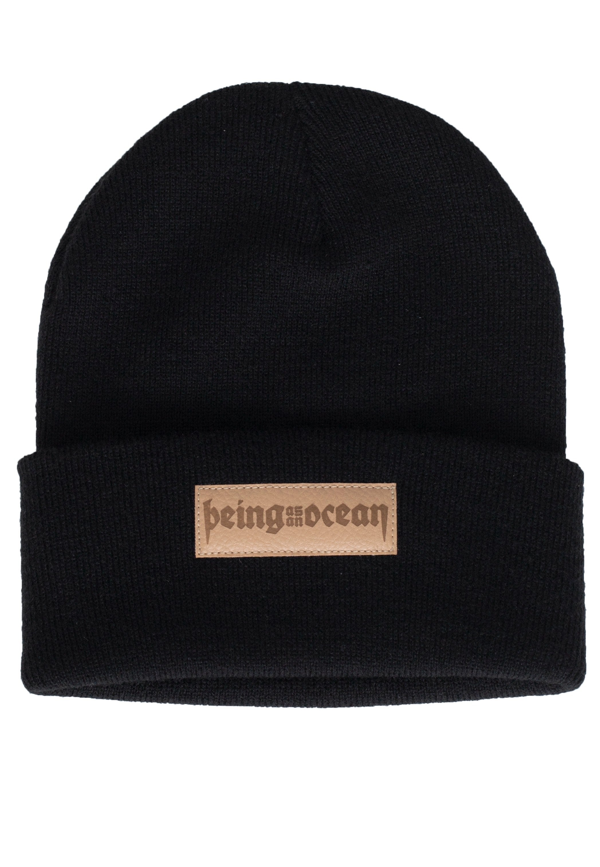 Being As An Ocean - Logo Fake Leather Patch - Beanie | Men-Image