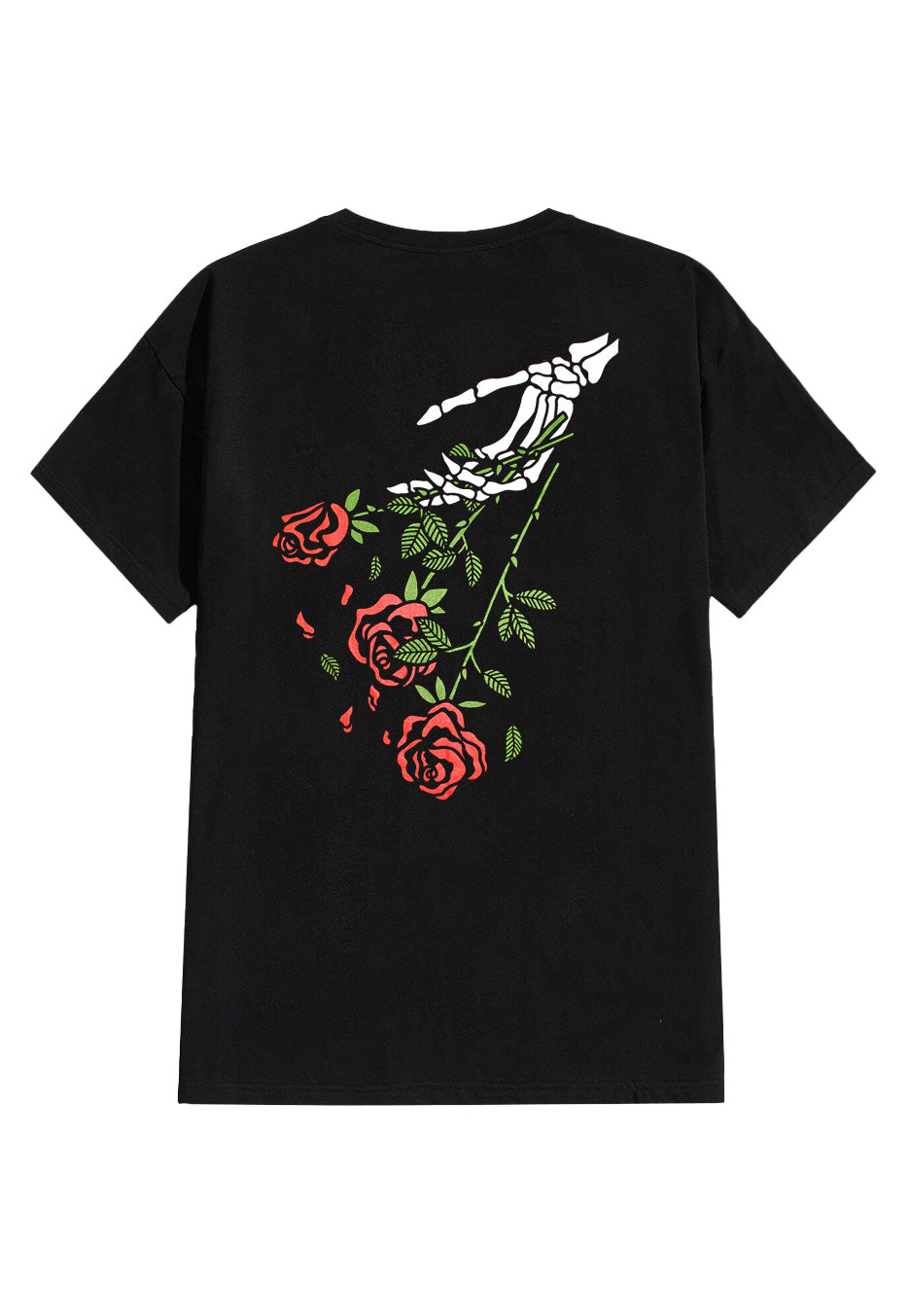 Being As An Ocean - Skeleton Roses Embroidered - T-Shirt | Neutral-Image