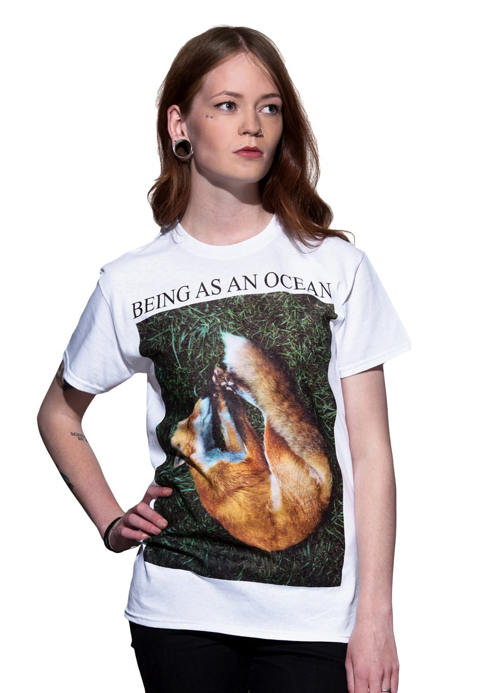 Being As An Ocean - Sleeping Fox White - T-Shirt | Women-Image