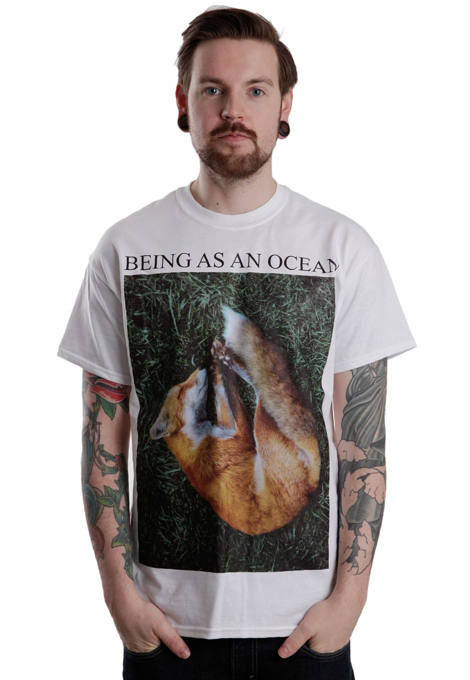 Being As An Ocean - Sleeping Fox White - T-Shirt | Men-Image