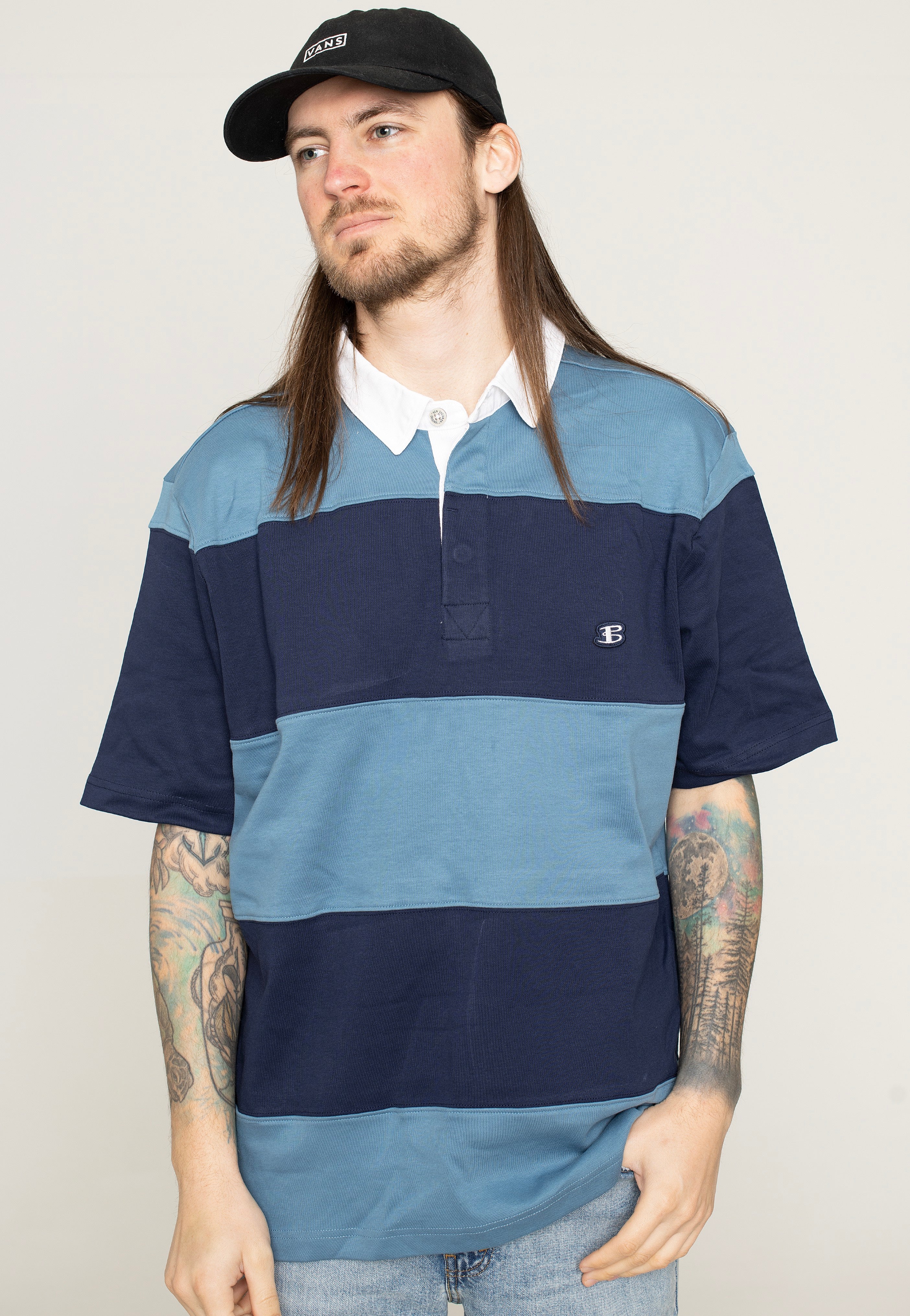 Ben Sherman - Short Sleeve Rugby Blue Shadow - Polo | Men-Image