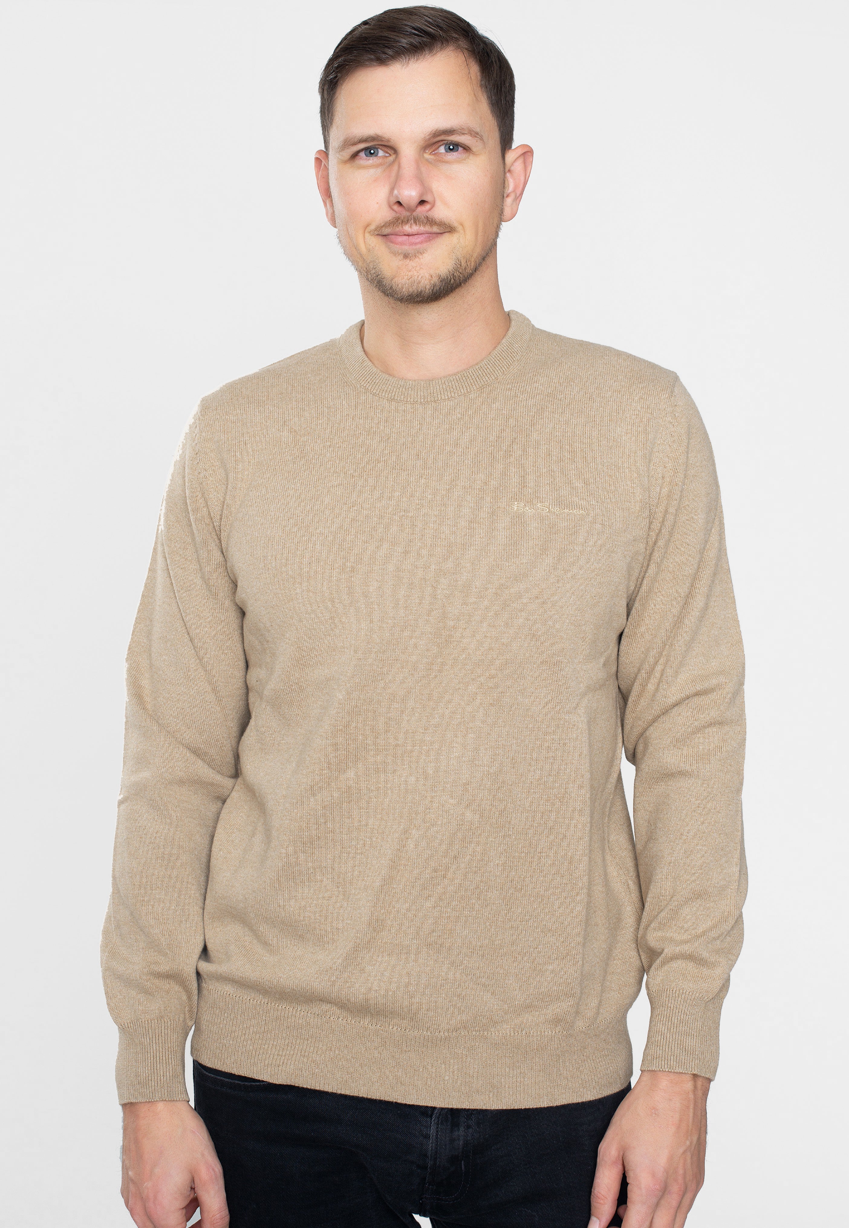 Ben Sherman - Signature Cotton Crew Sand - Pullover | Men-Image