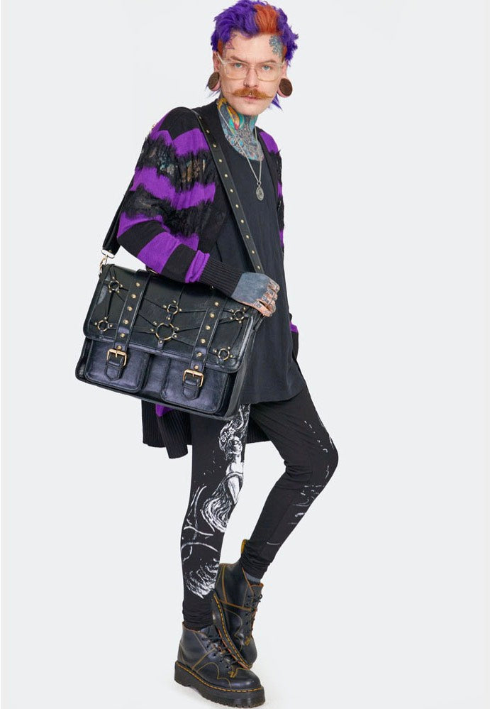 Jawbreaker - Studded Steampunk Postman Black - Bag | Neutral-Image