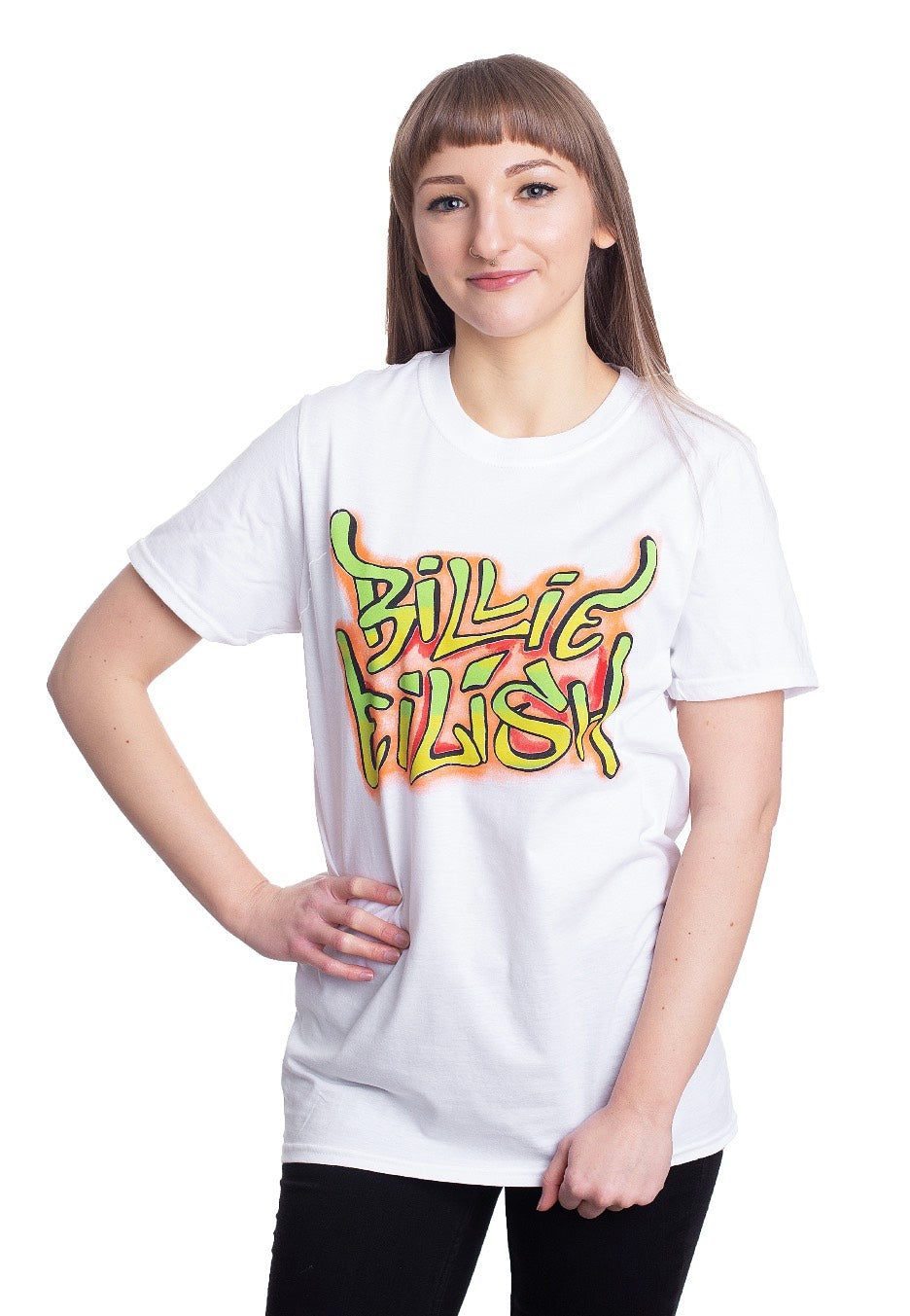 Billie Eilish - Graffiti White - T-Shirt | Women-Image