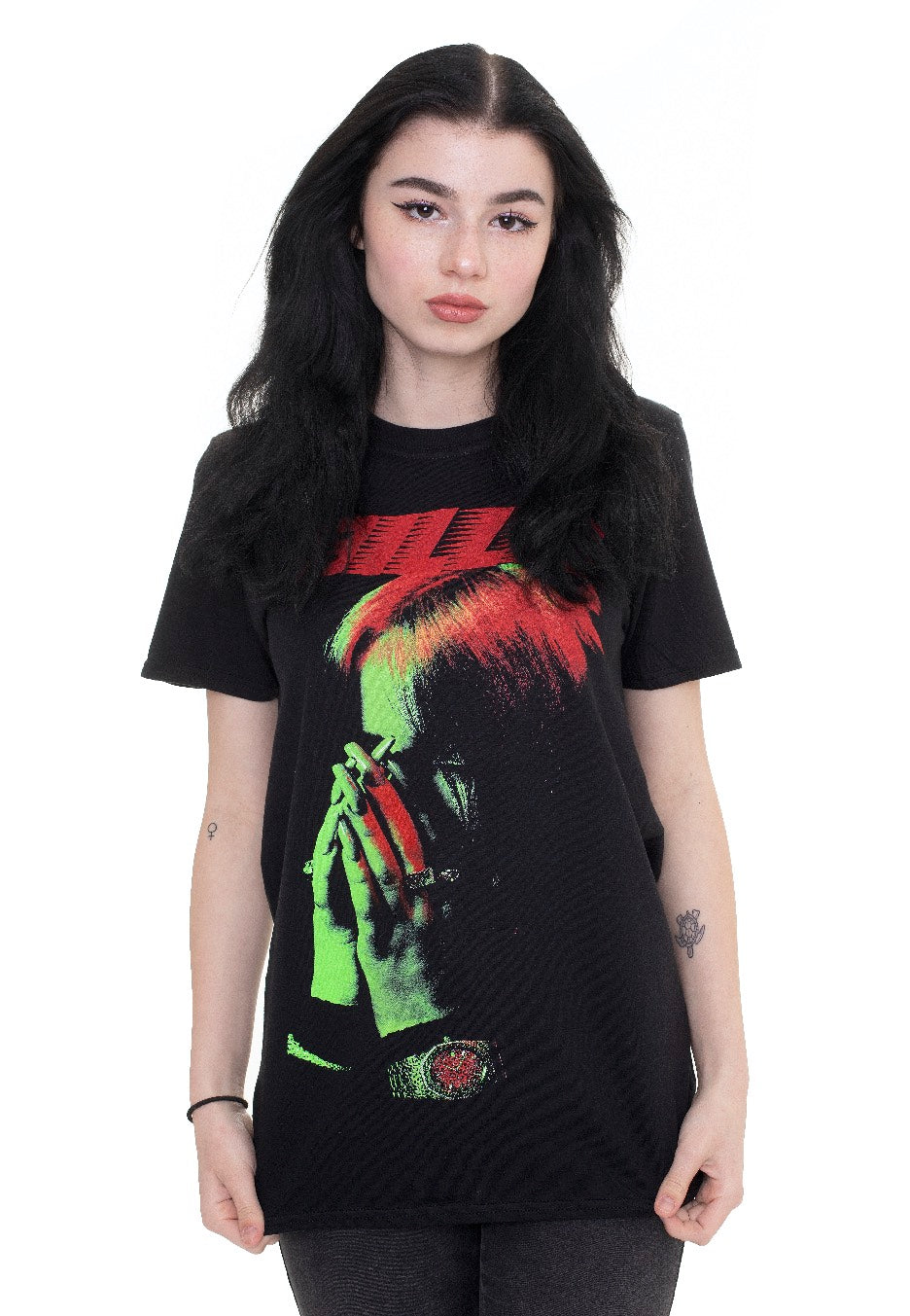 Billie Eilish - Hands Face - T-Shirt | Women-Image