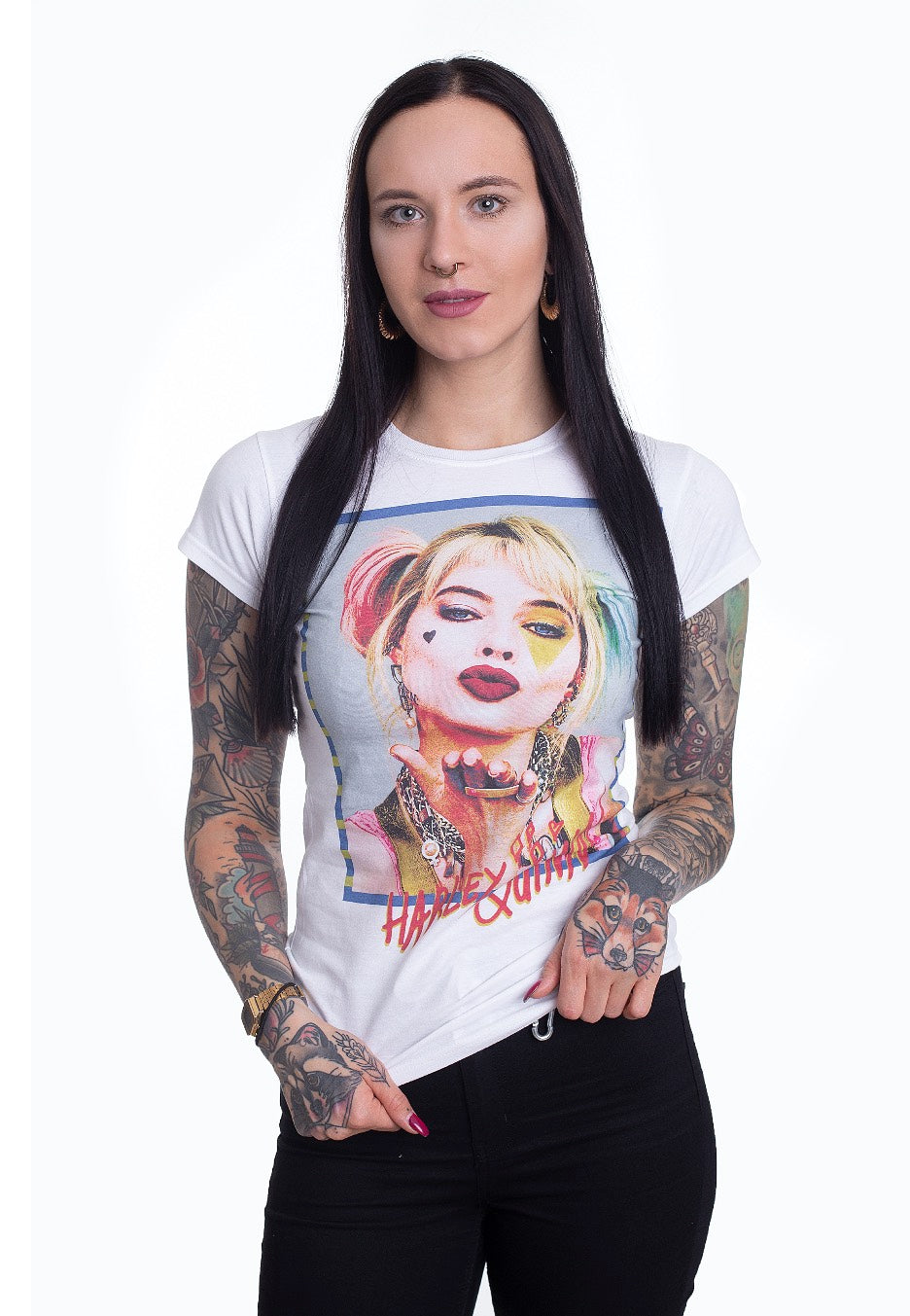 Birds Of Prey - Harley Quinn Kiss White - Girly | Women-Image