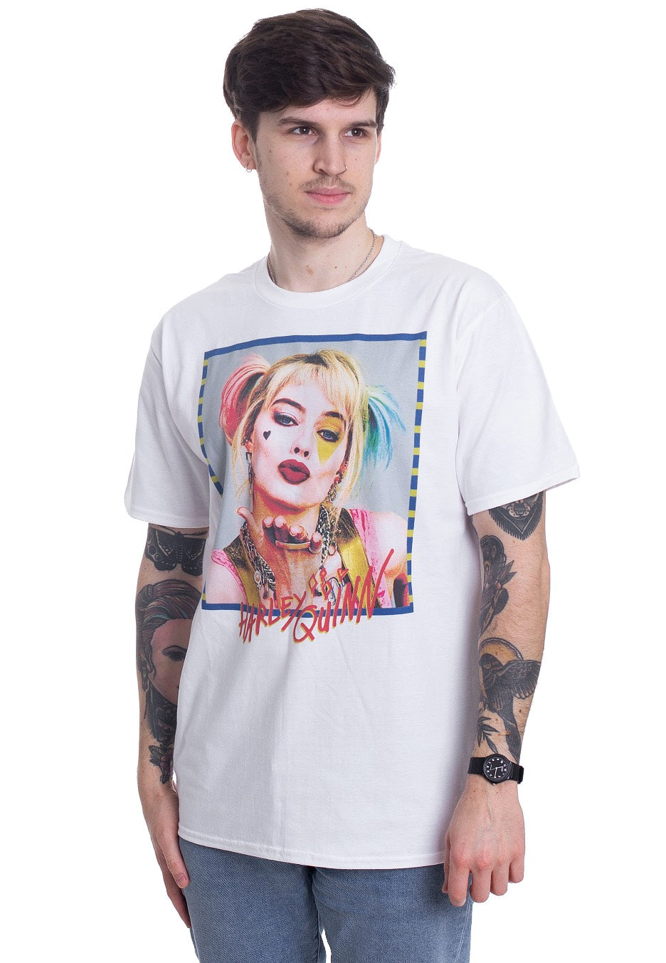 Birds Of Prey - Harley Quinn Kiss White - T-Shirt | Men-Image