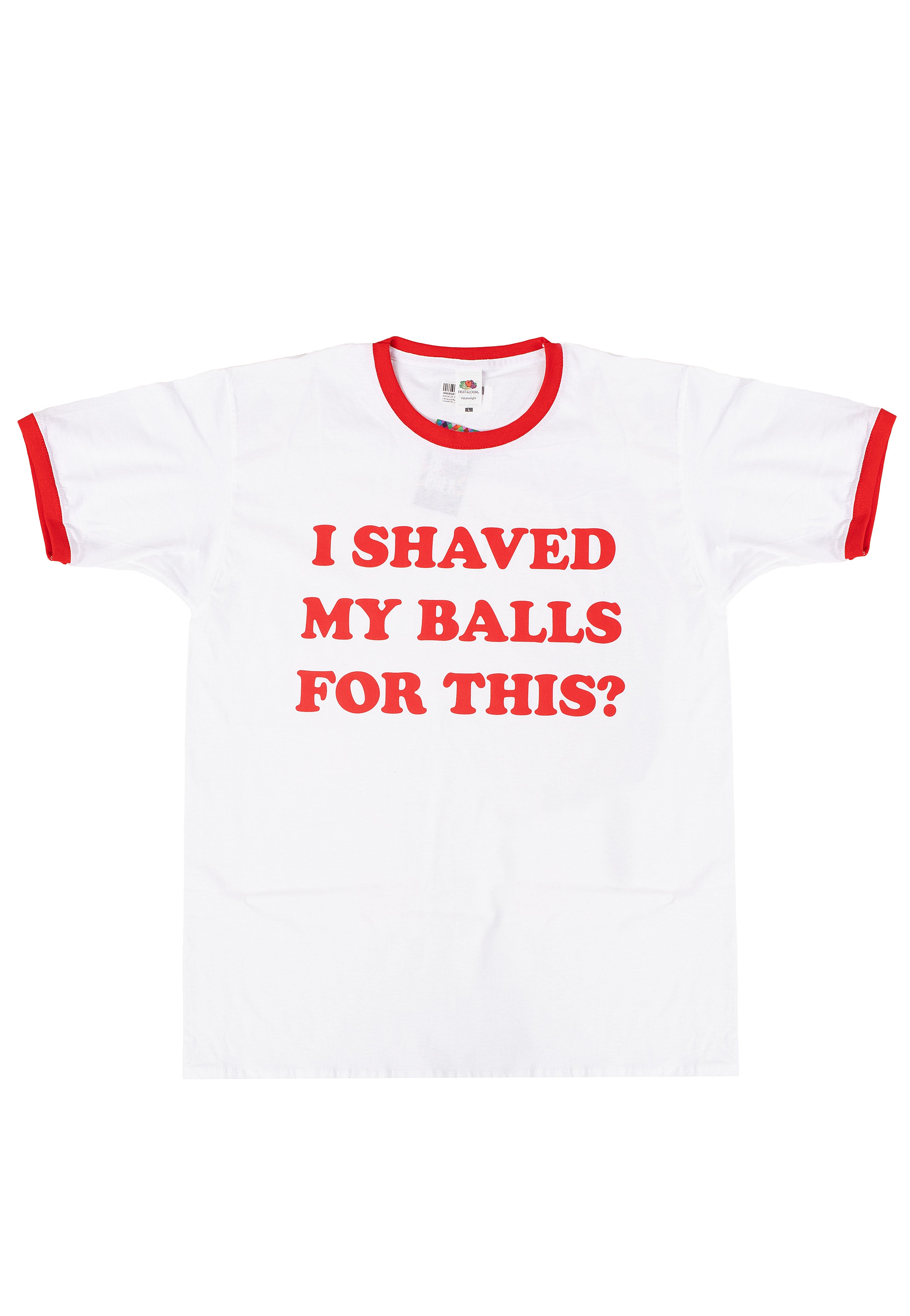 Birds Of Prey - I Shaved My Balls For This Ringer White - T-Shirt | Neutral-Image