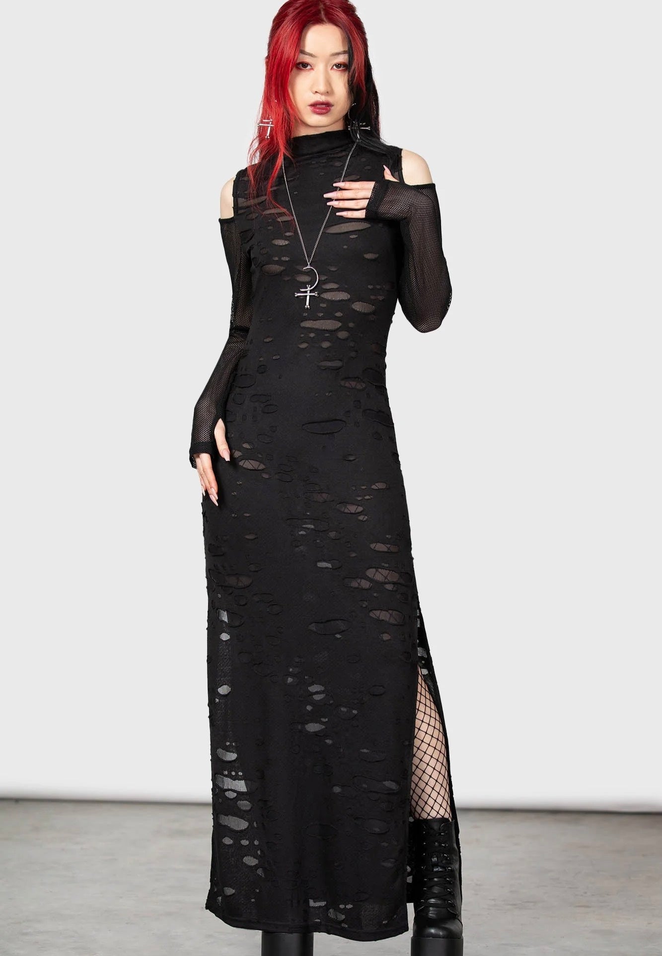 Killstar - Biters Maxi Black - Dress | Women-Image