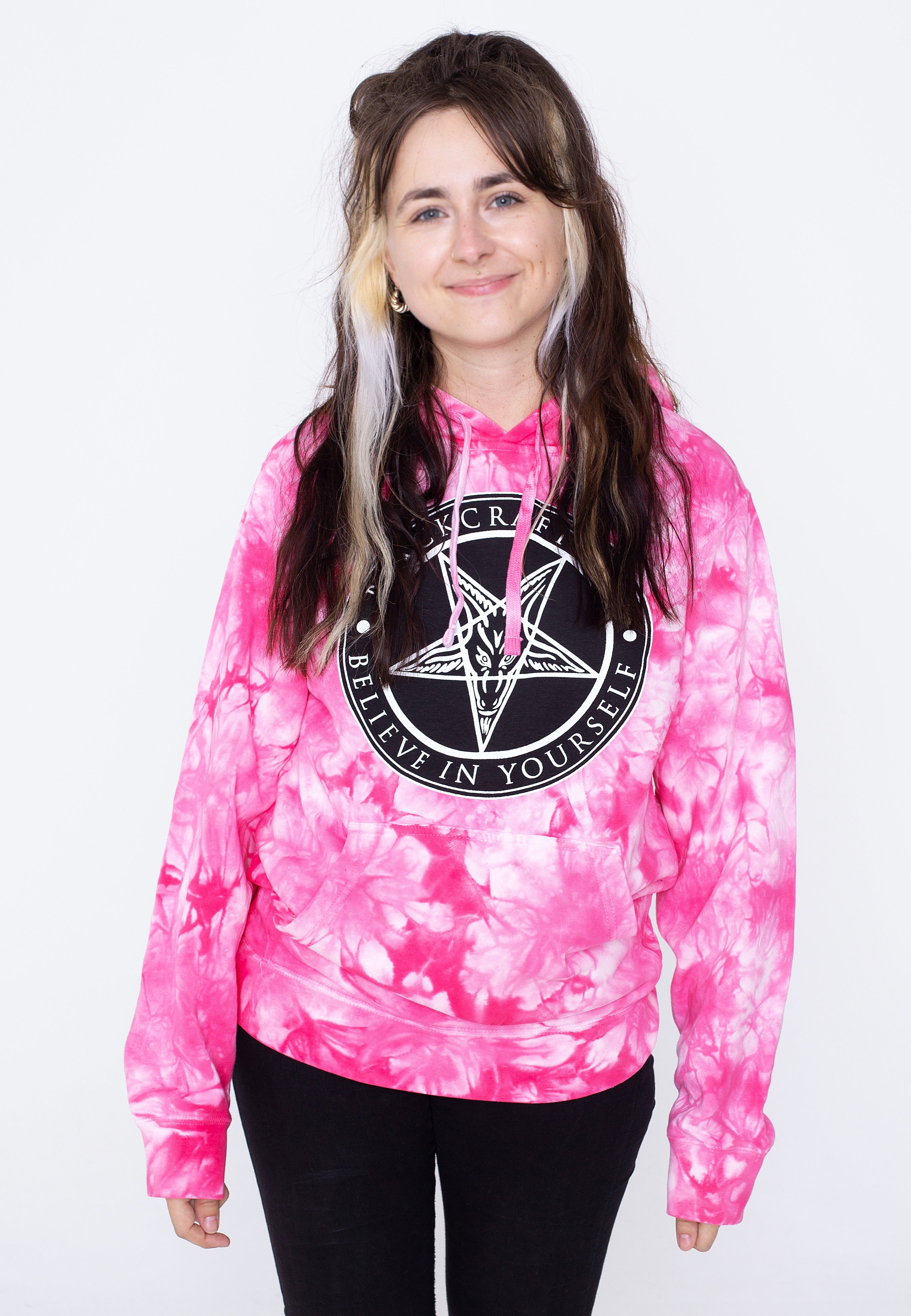 Black Craft Cult - Believe In Yourself Pink Tie Dye - Hoodie | Women-Image