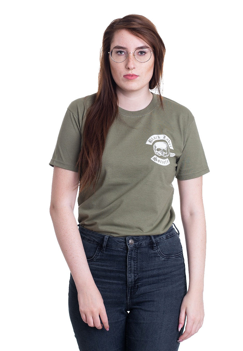 Black Label Society - Skull Logo Pocket Olive - T-Shirt | Women-Image