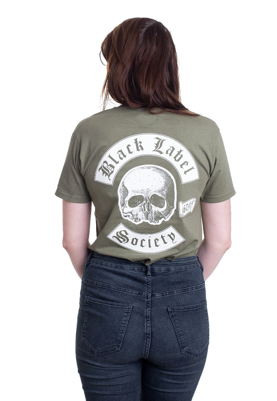 Black Label Society - Skull Logo Pocket Olive - T-Shirt | Women-Image