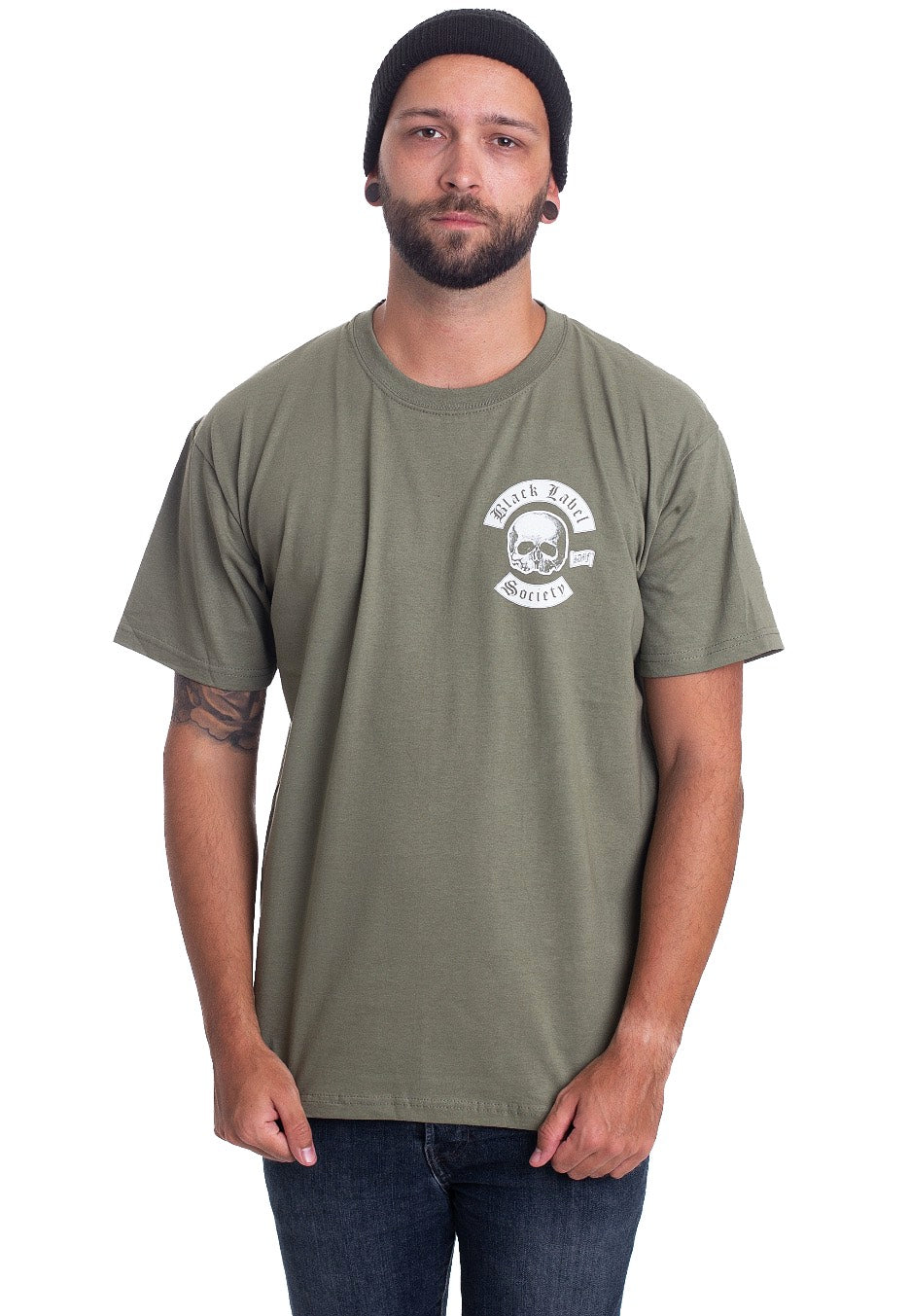 Black Label Society - Skull Logo Pocket Olive - T-Shirt | Men-Image