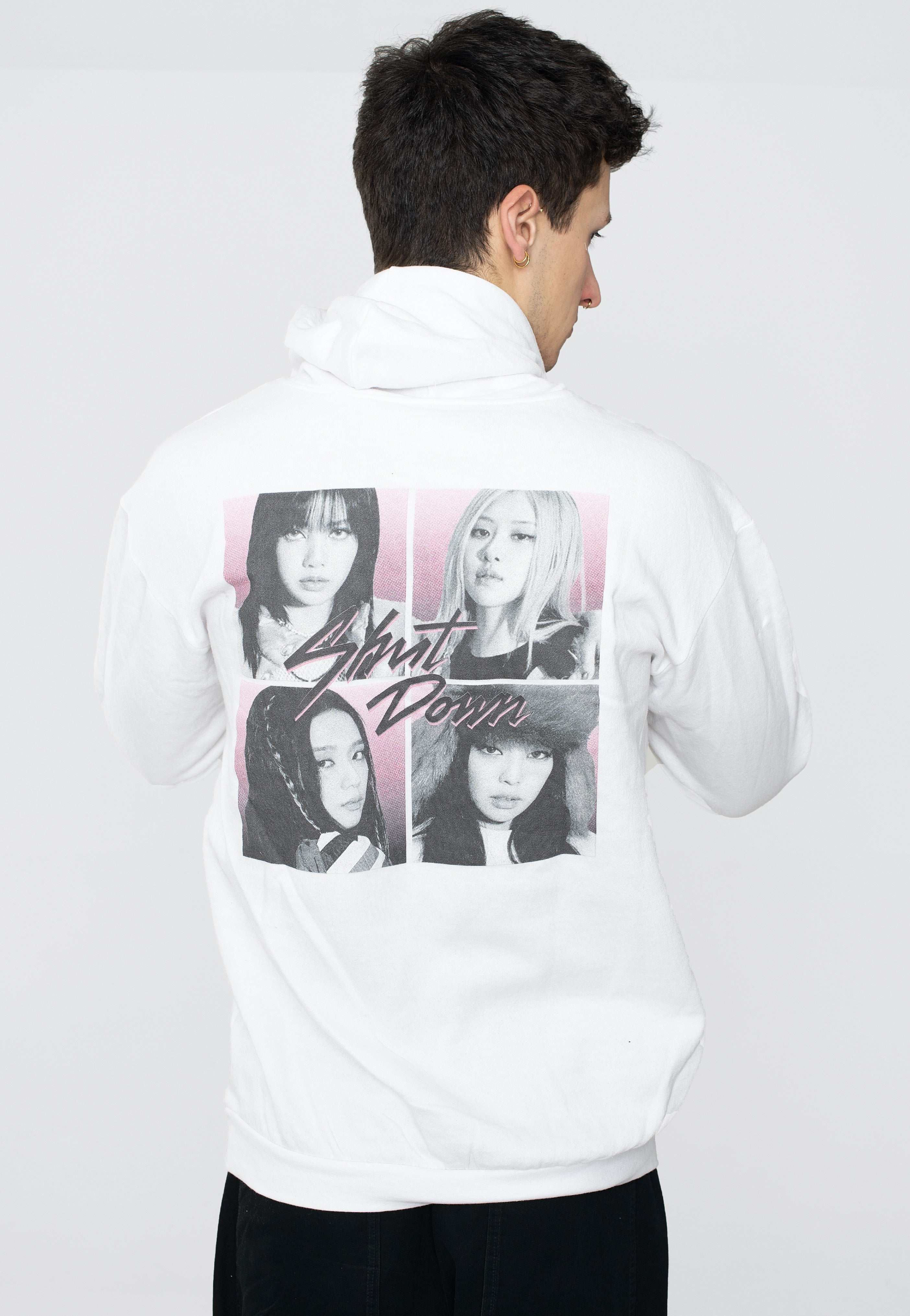 Blackpink - Shut Down Photo Grid White - Hoodie | Men-Image