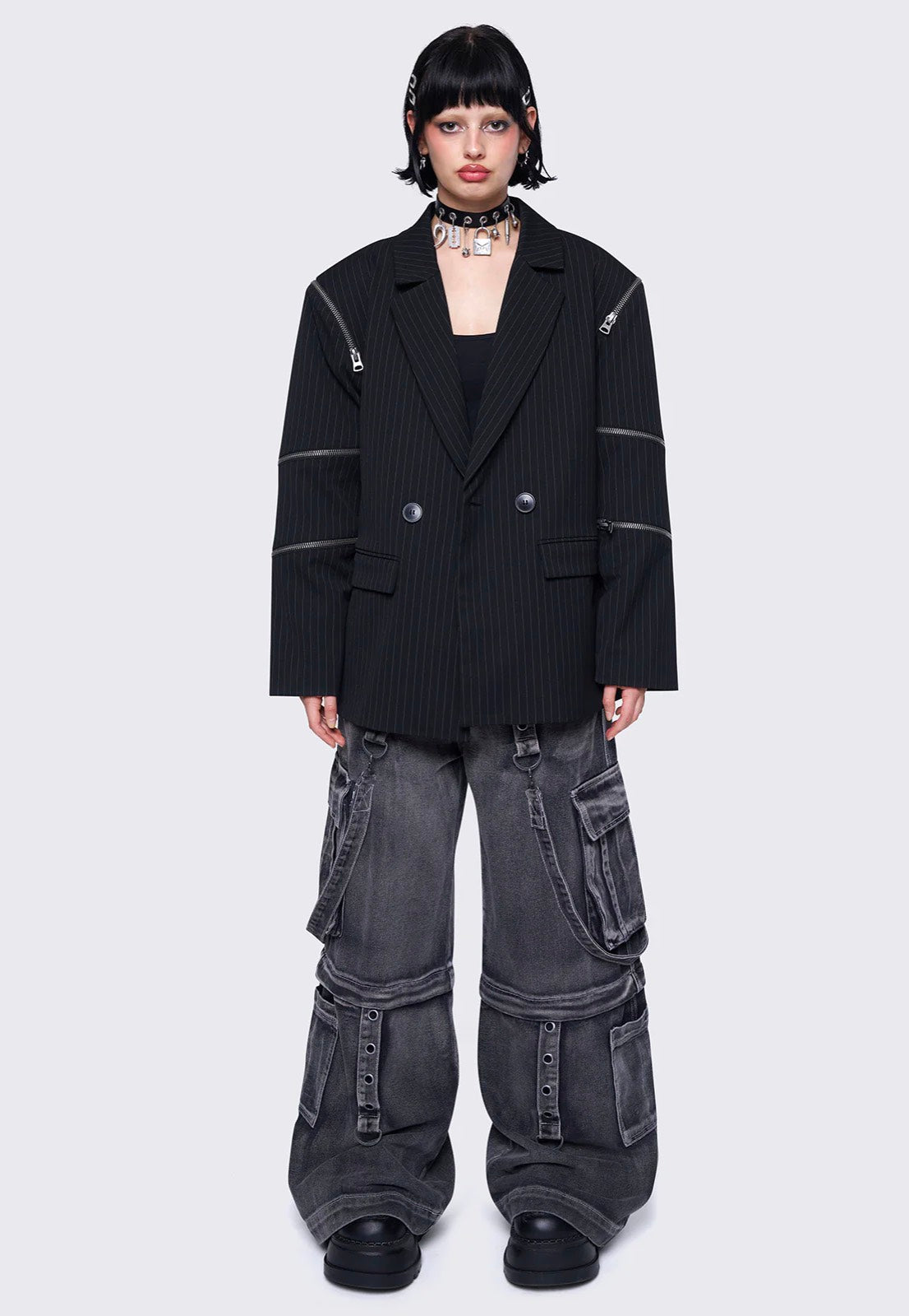 Minga London - Blair Pinstripe - Blazer | Women-Image