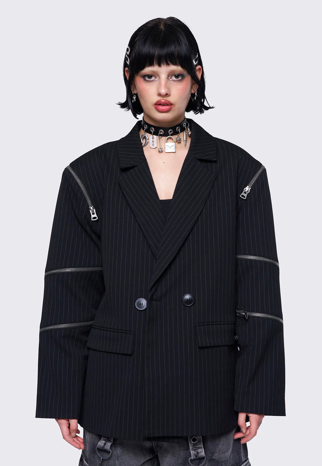 Minga London - Blair Pinstripe - Blazer | Women-Image