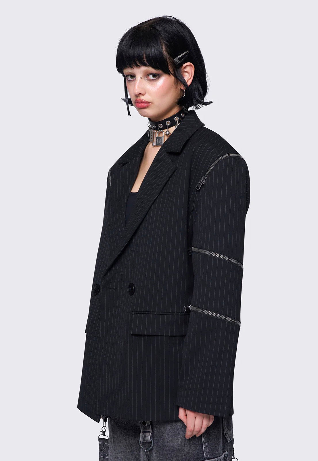 Minga London - Blair Pinstripe - Blazer | Women-Image