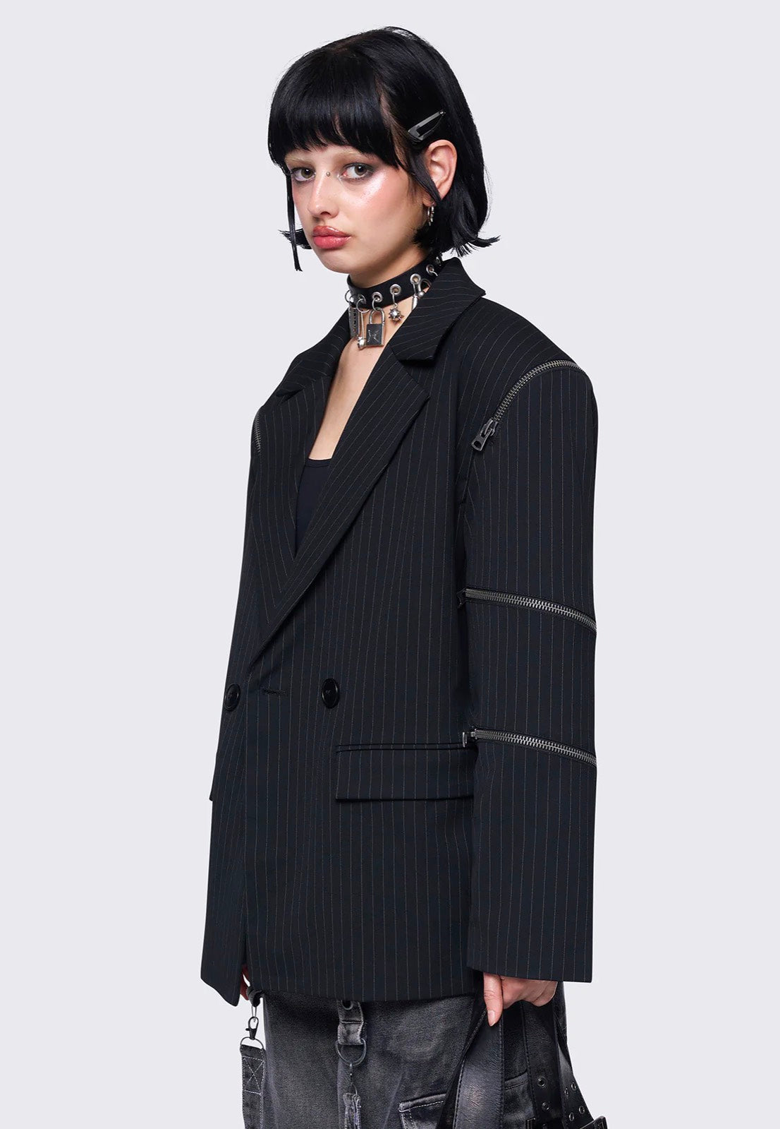 Minga London - Blair Pinstripe - Blazer | Women-Image