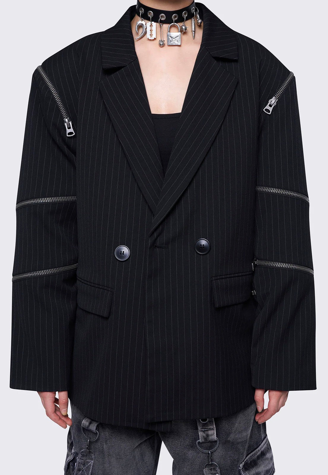 Minga London - Blair Pinstripe - Blazer | Women-Image