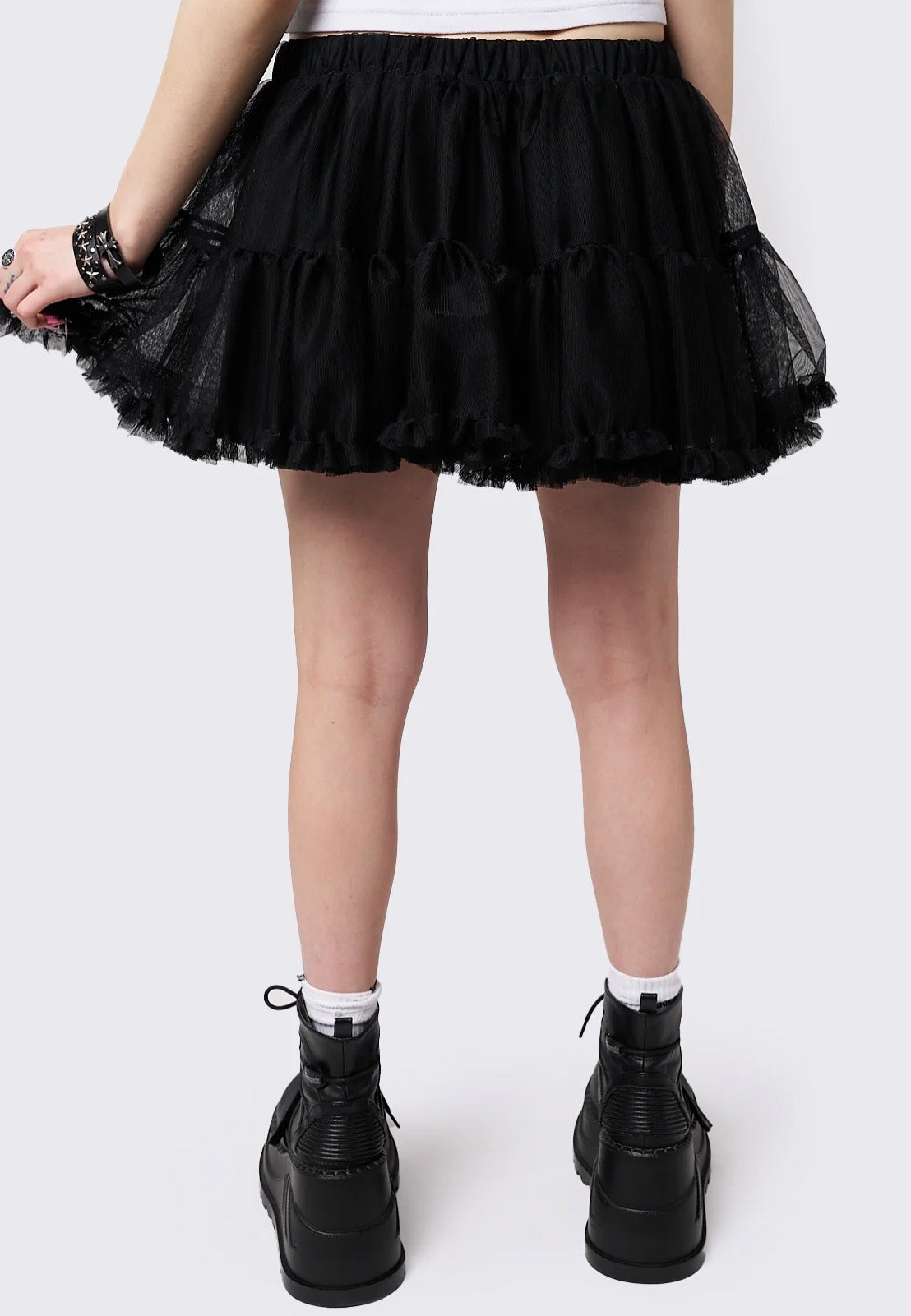 Minga London - Blake Chiffon Tutu Mini Black - Skirt | Women-Image