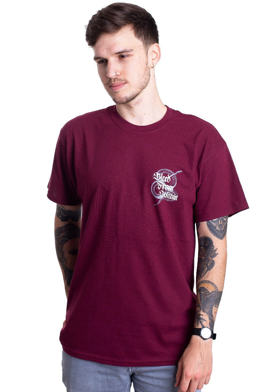 Bleed From Within - Snake Maroon - T-Shirt | Men-Image