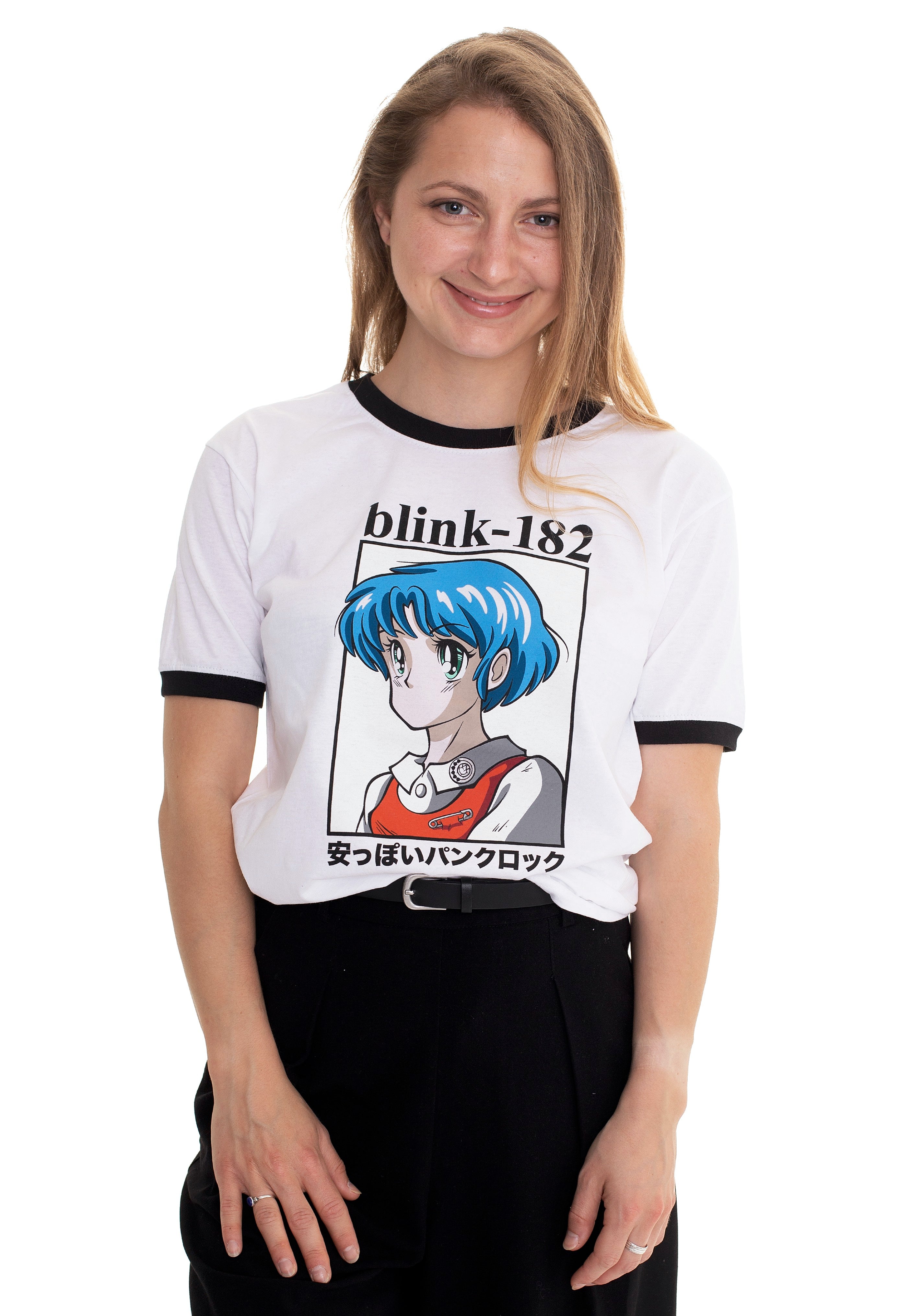 Blink 182 - Anime White - T-Shirt | Women-Image