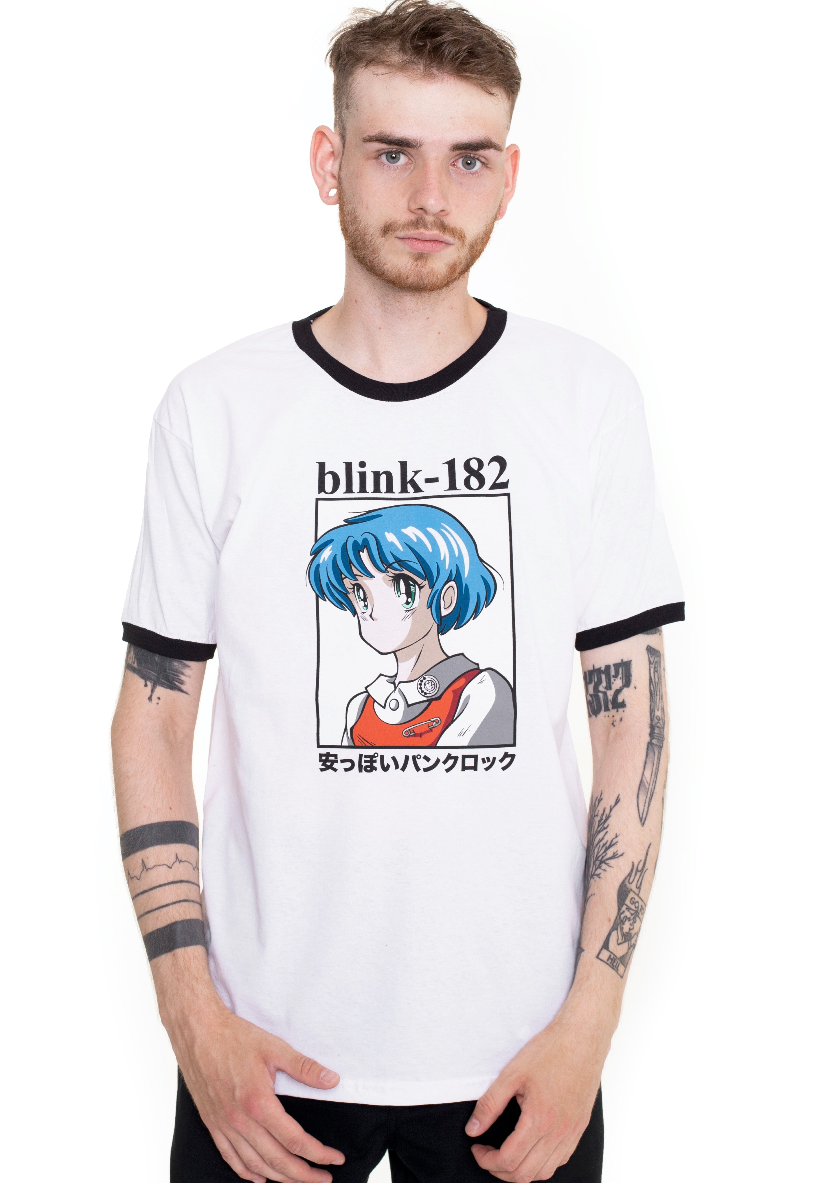 Blink 182 - Anime White - T-Shirt | Men-Image