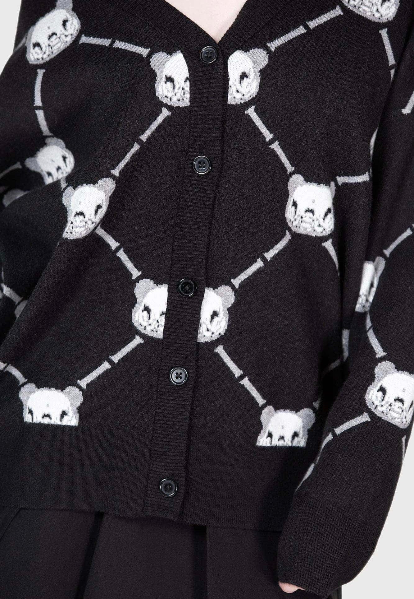 Killstar x Gloomy Bear - Bone To Pick Black - Cardigan | Women-Image