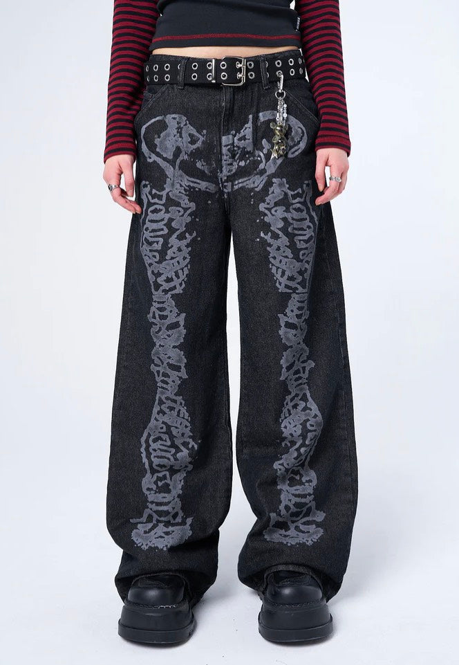 Minga London - Bones Black Washed - Jeans | Women-Image