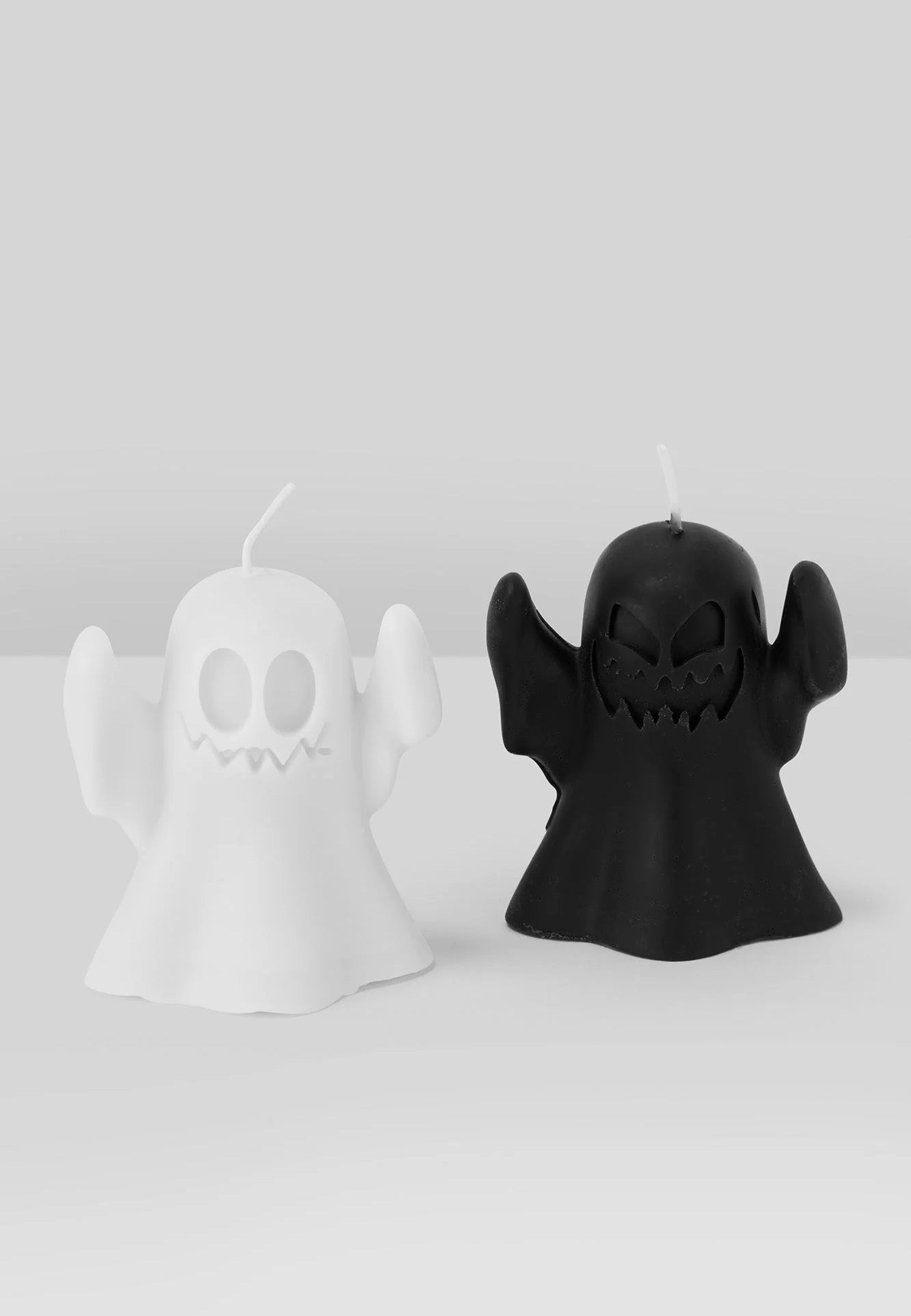 Killstar - BOO EEK Moulded Pack Of 2 Black/White - Candle Set | Neutral-Image