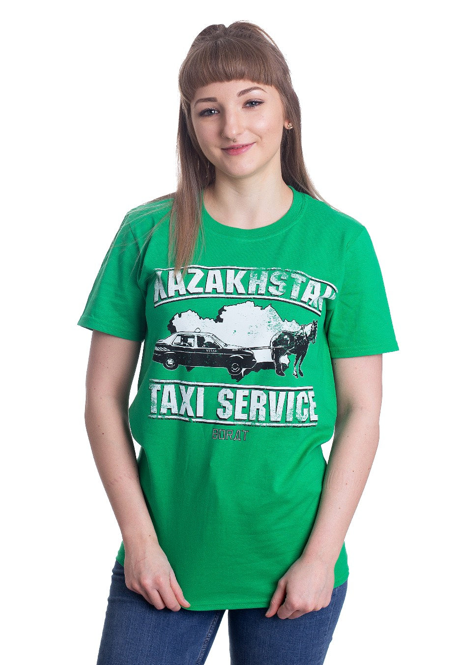 Borat - Kazakhstan Taxi Service Green - T-Shirt | Women-Image