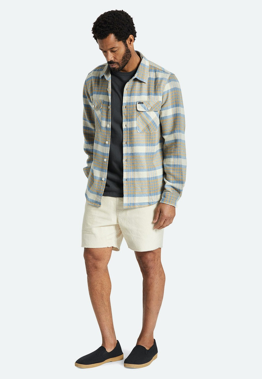 Brixton - Bowery Whitecap/Sand/Blue Heaven - Shirt | Men-Image