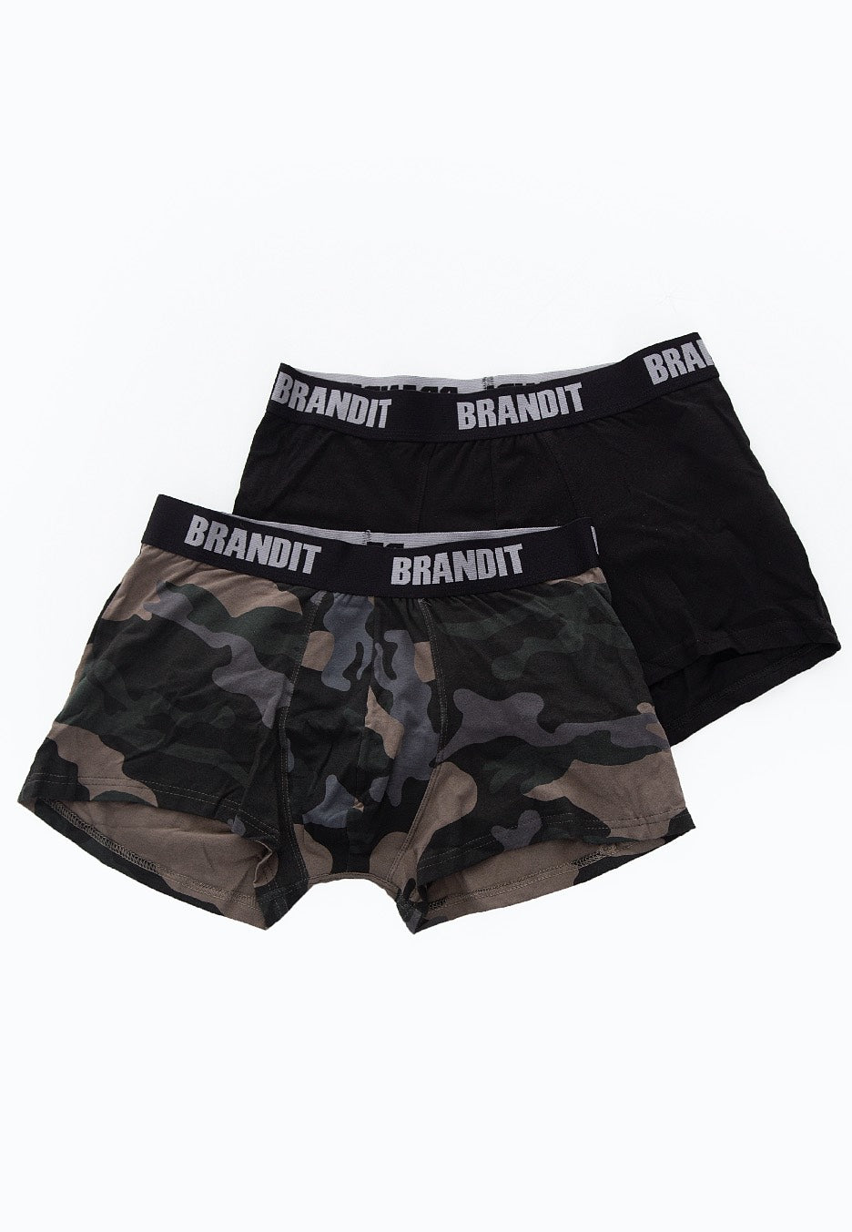 Brandit - Boxer Logo 2er Pack Darkcamo/Black - Boxershorts | Men-Image