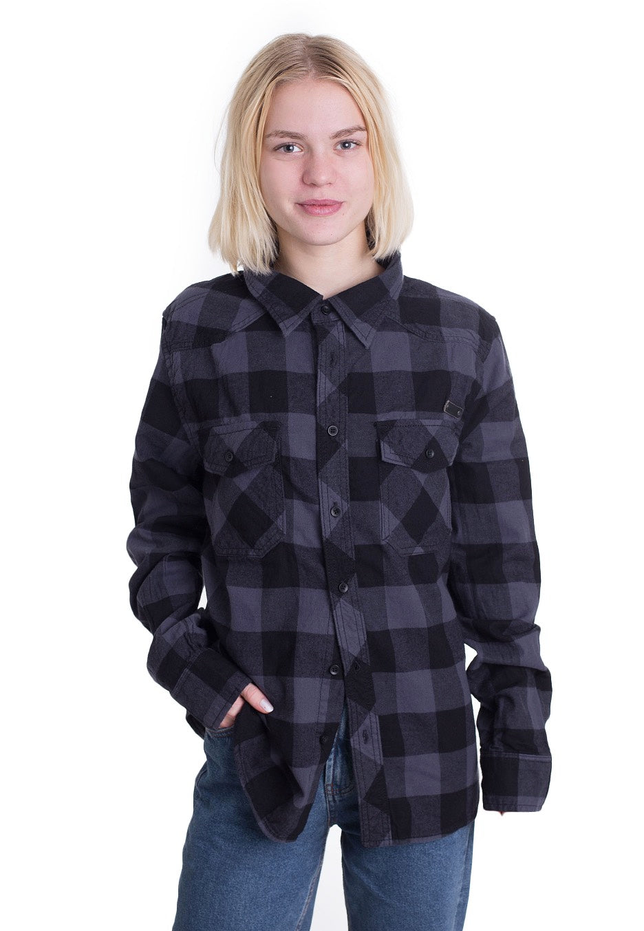 Brandit - Check Black Grey - Shirt | Women-Image