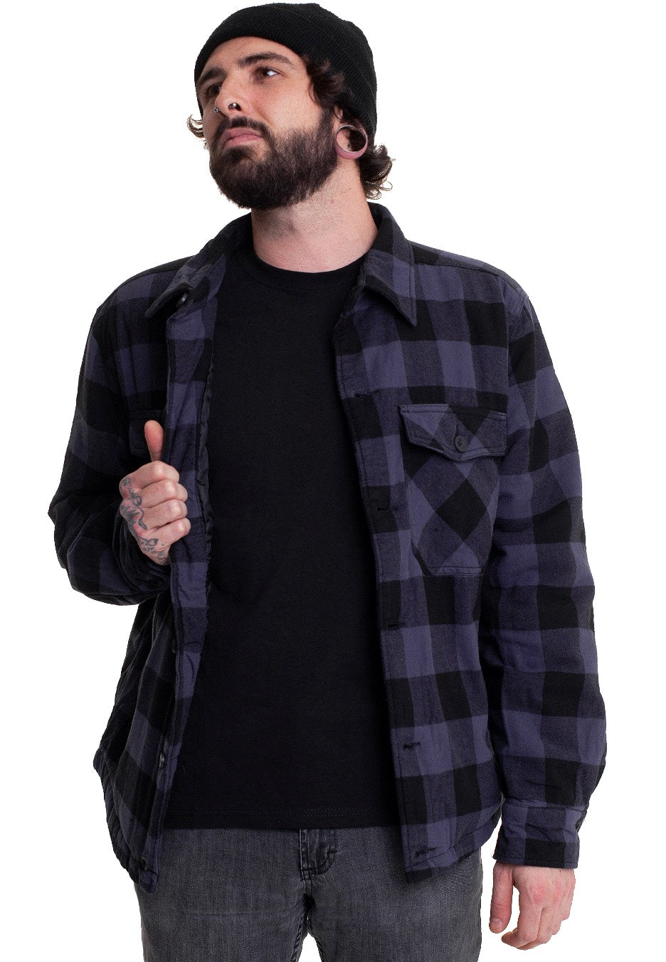 Brandit - Lumberjacket Black/Grey - Jacket | Men-Image