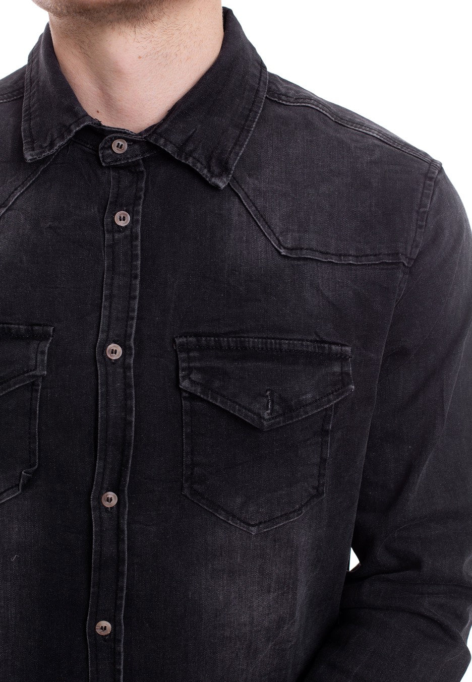 Brandit - Riley Denim Black - Shirt | Men-Image