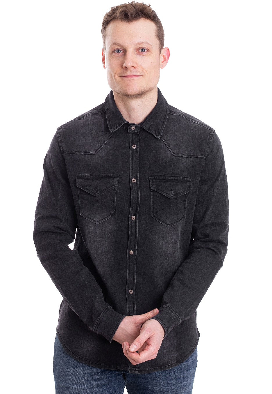 Brandit - Riley Denim Black - Shirt | Men-Image