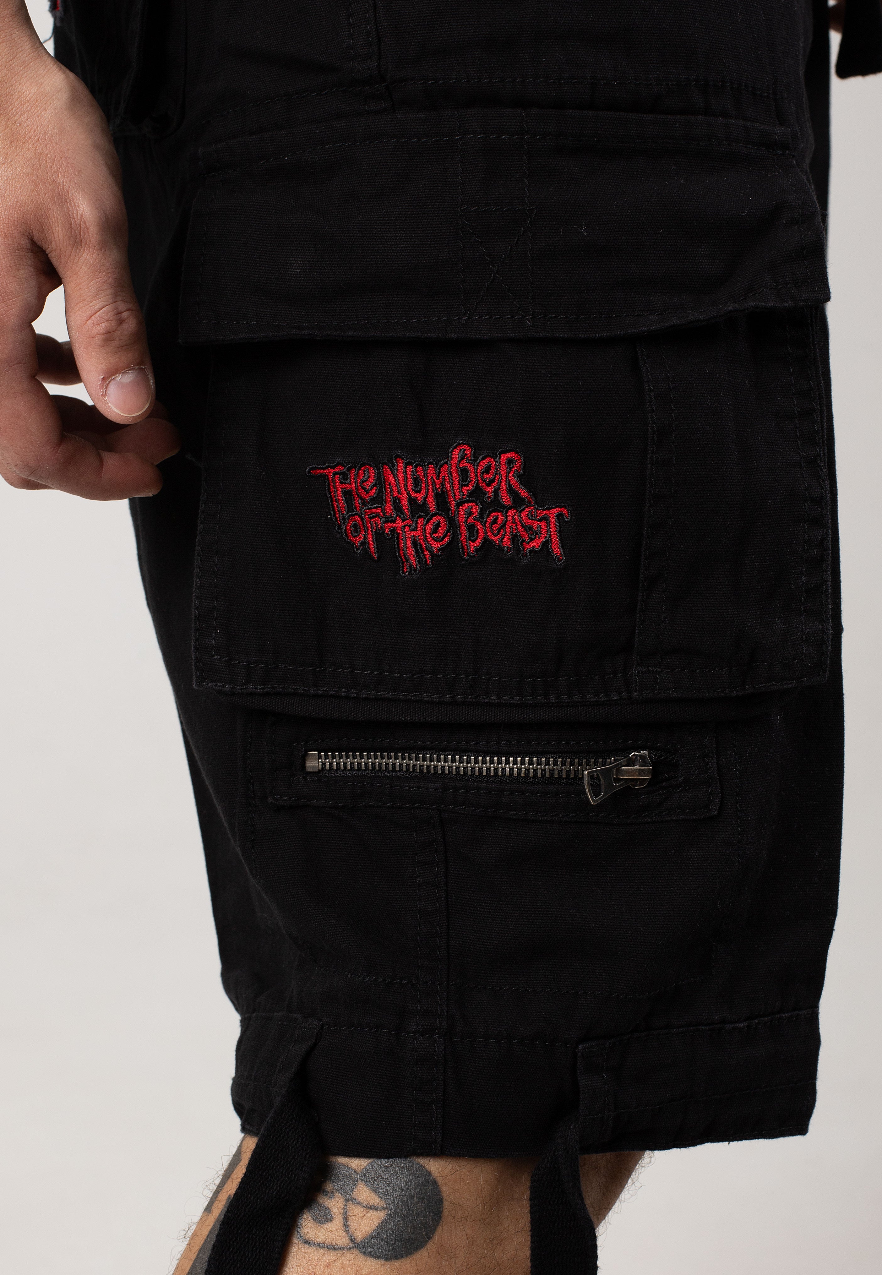 Brandit x Iron Maiden - Savage The Number Of The Beast Black Edition - Shorts | Men-Image