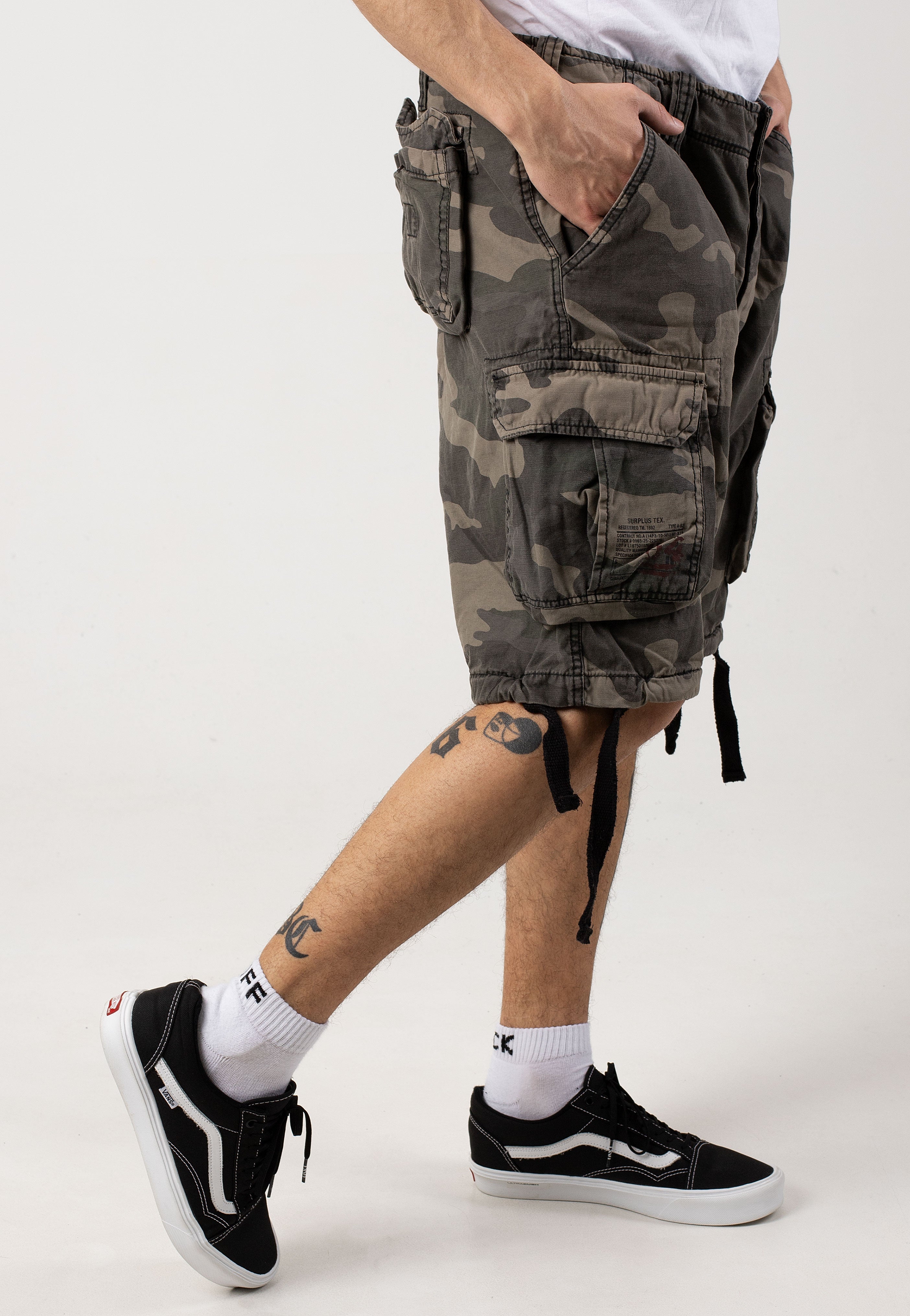 Surplus - Airborne Vintage Black Camo - Shorts | Men-Image